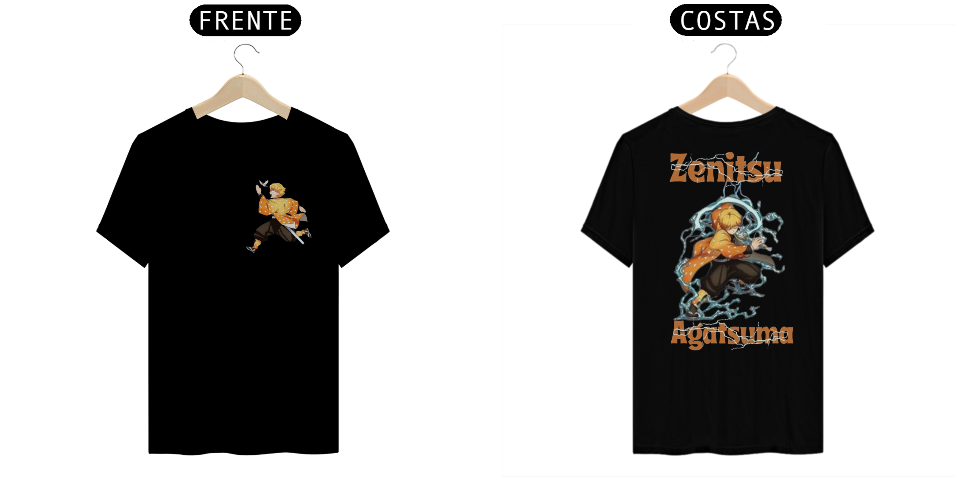 Camisa: Zenitsu Agatsuma Demon Dlayer