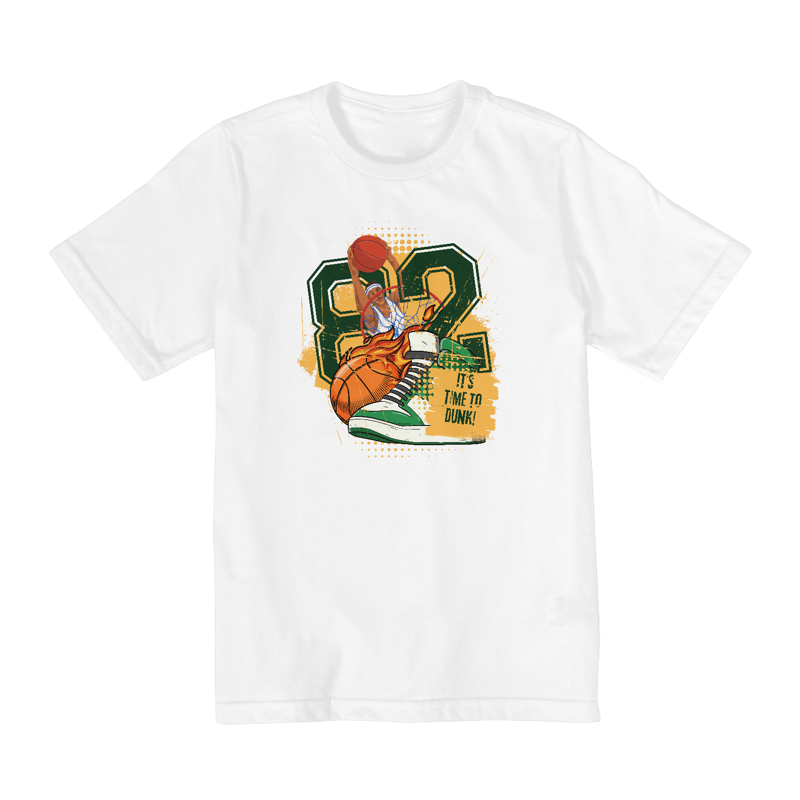 Camiseta infantil estampa jogador de basquete