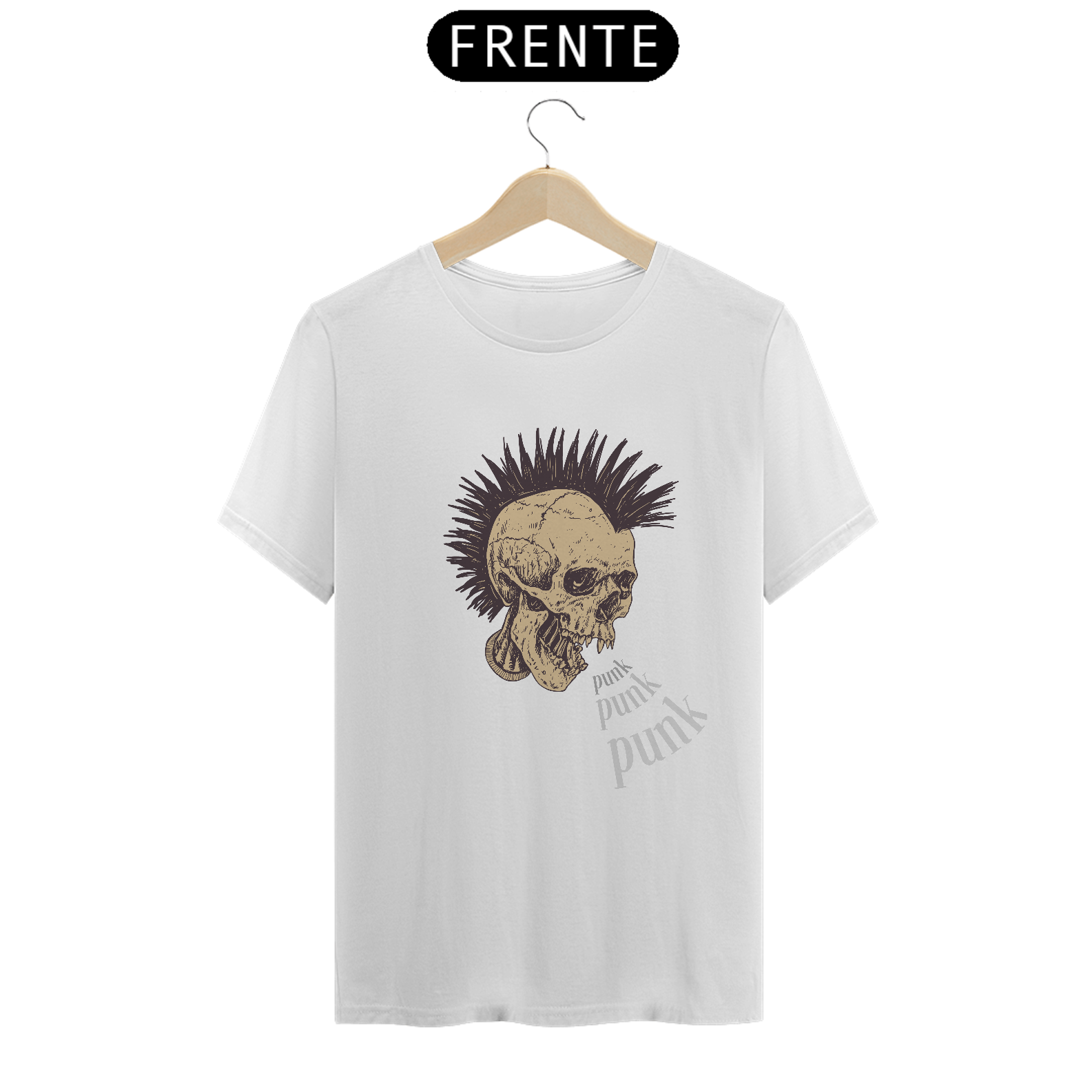 Camiseta Punk - Estampa sepia