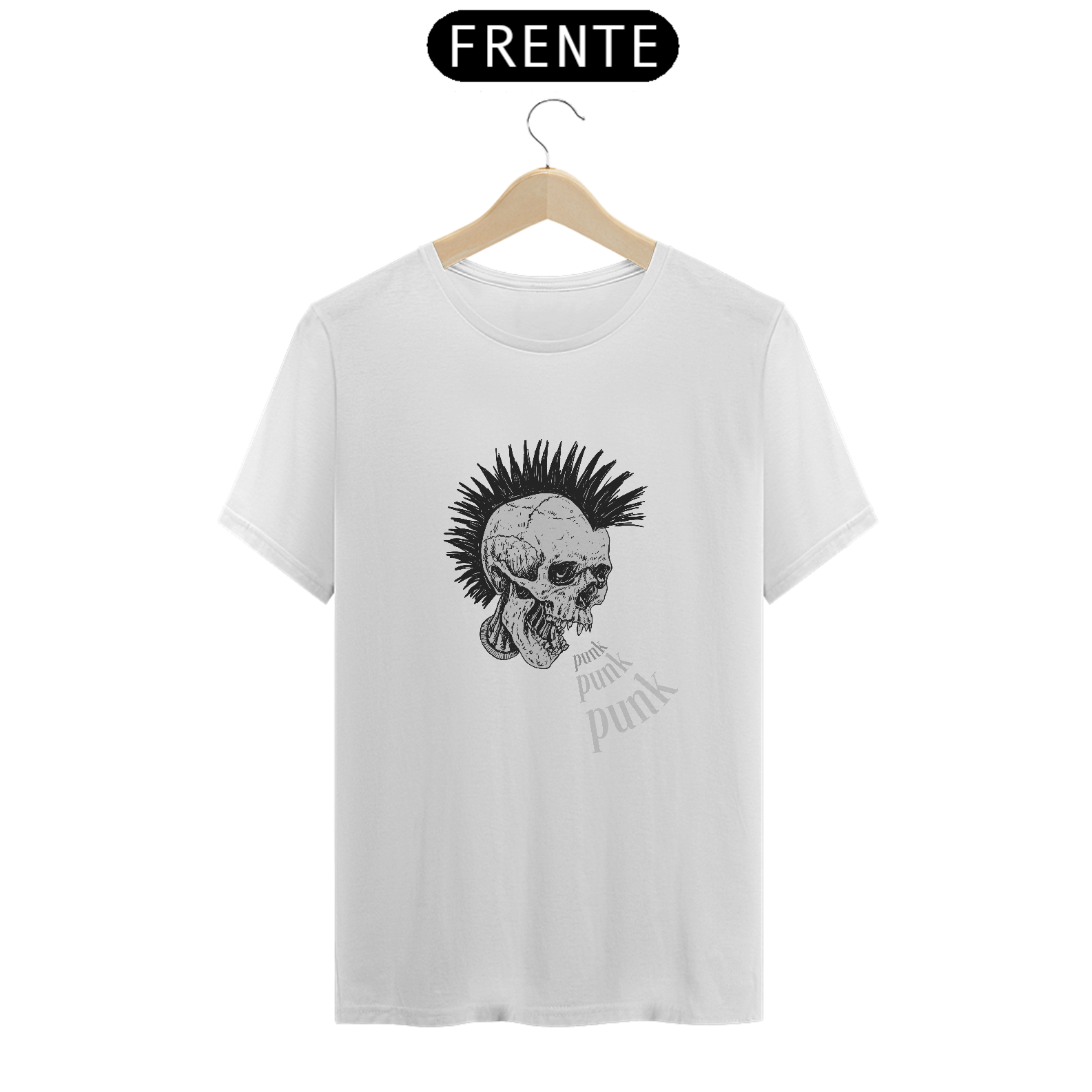 Camiseta Punk - Estampa escura