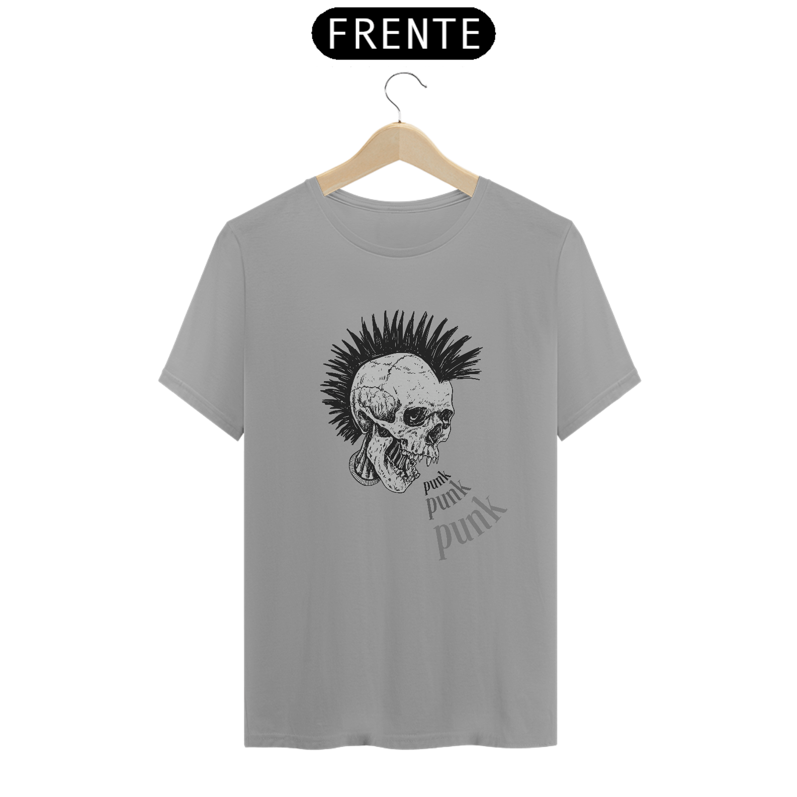 Camiseta Punk - Estampa clara
