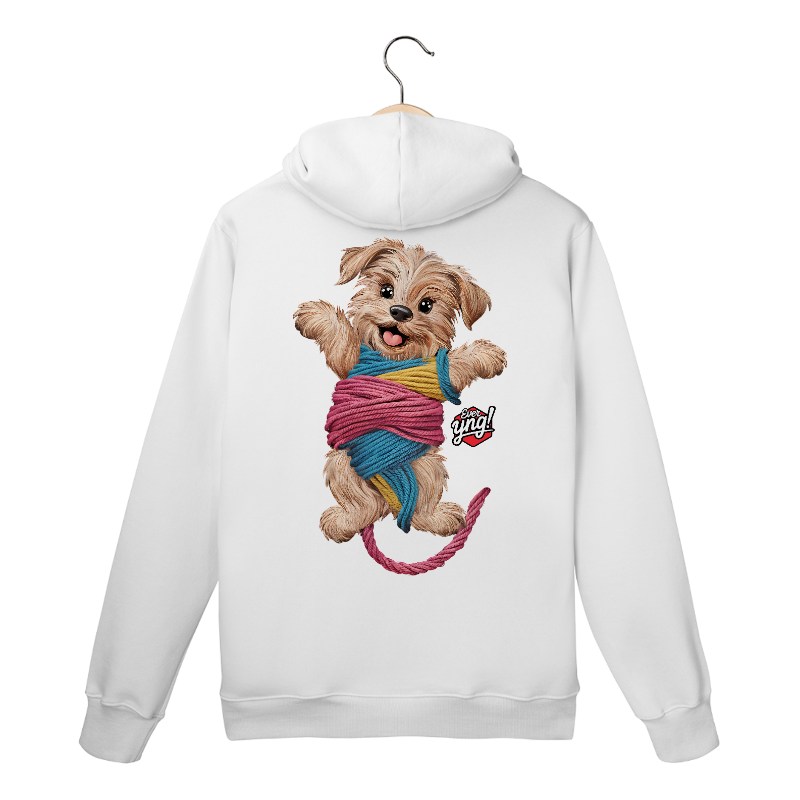 Cachorrinho brincalhão - Moletom Canguru Costas