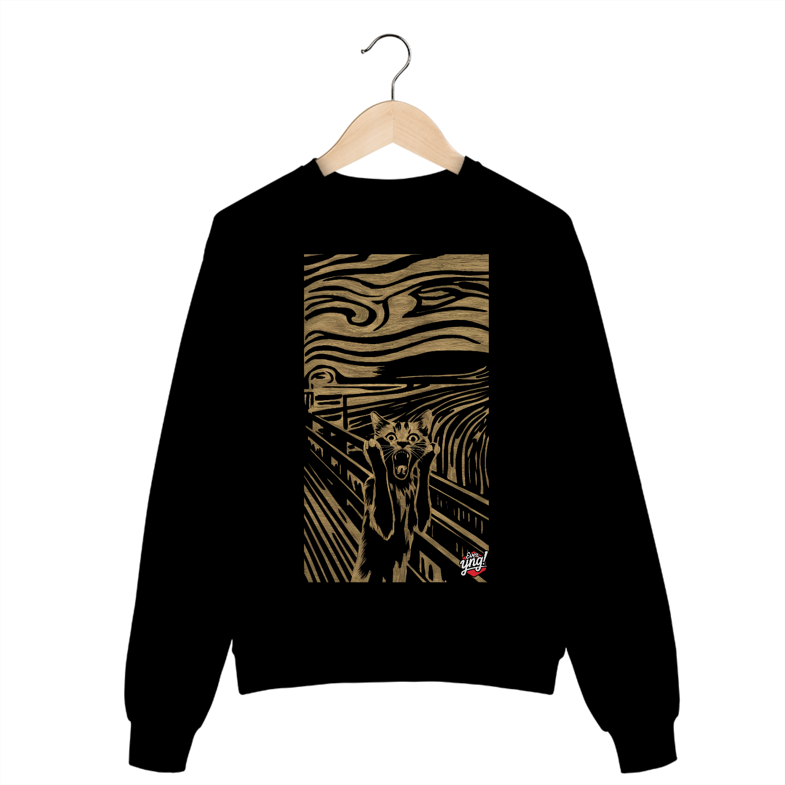 O Grito do Gato - Arte com Humor - Moletom Fechado