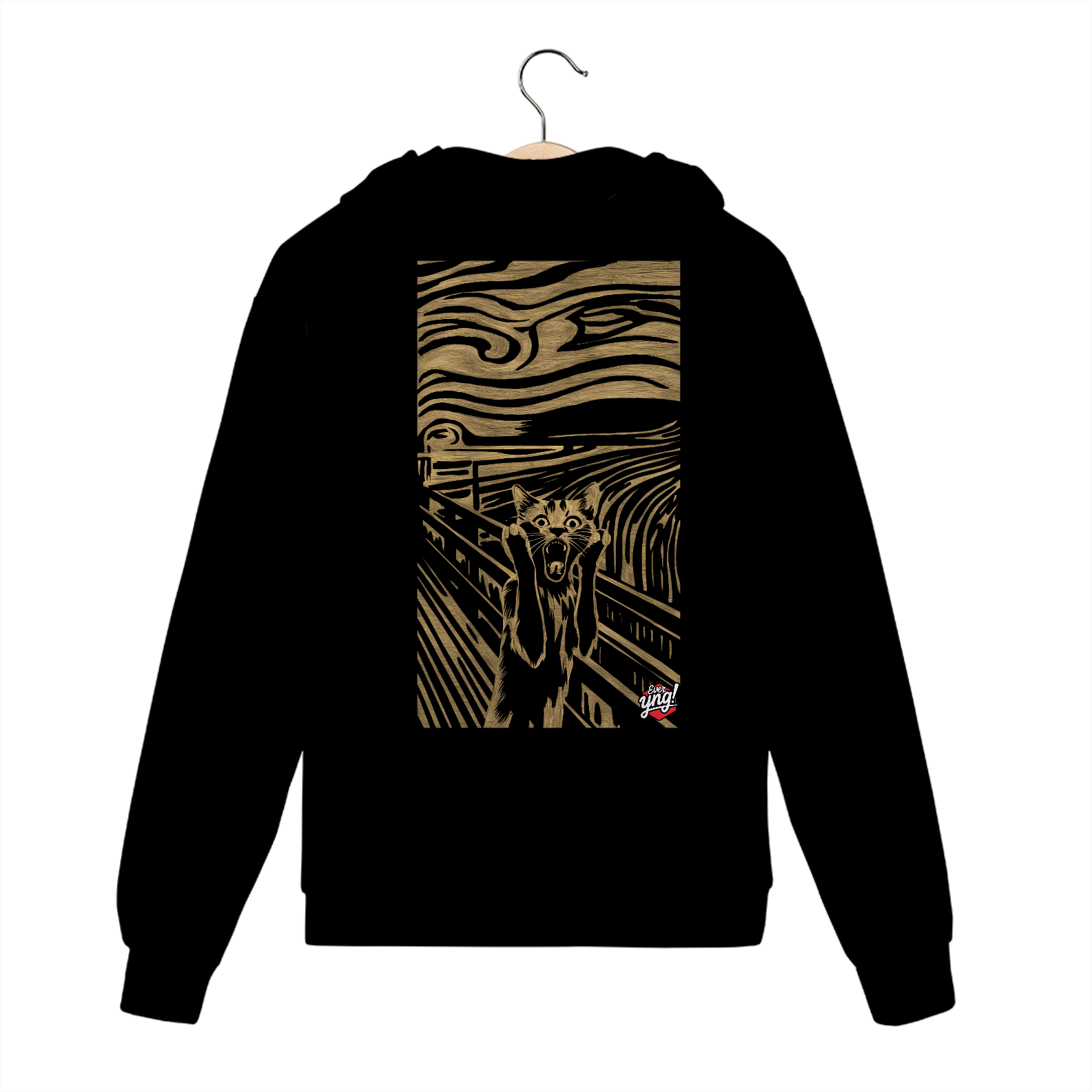 O Grito do Gato - Arte com Humor - Moletom com Zíper