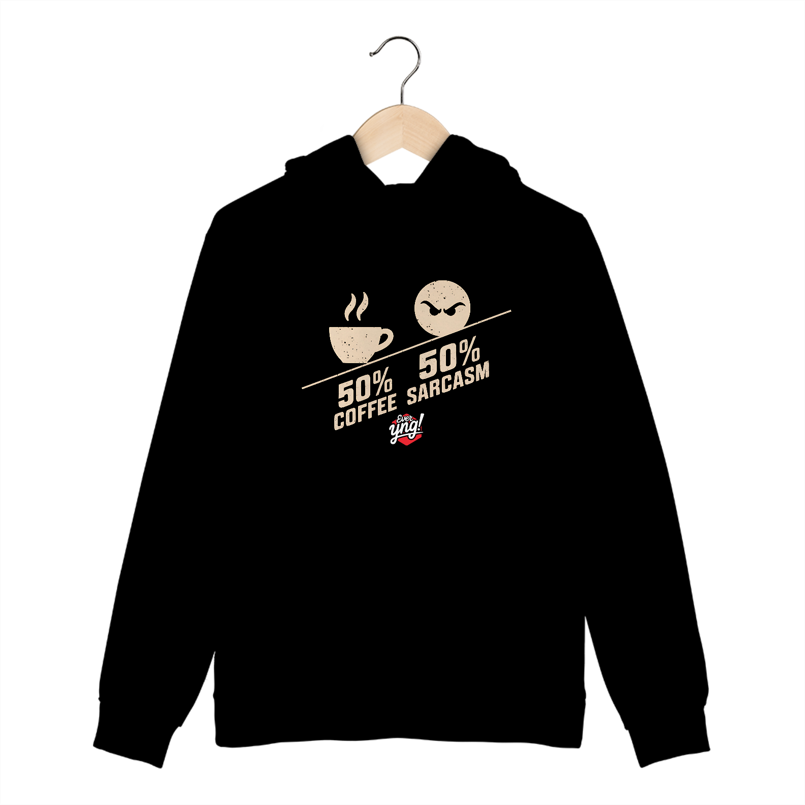 Metade Café, Metade Sarcasmo - Moletom Canguru