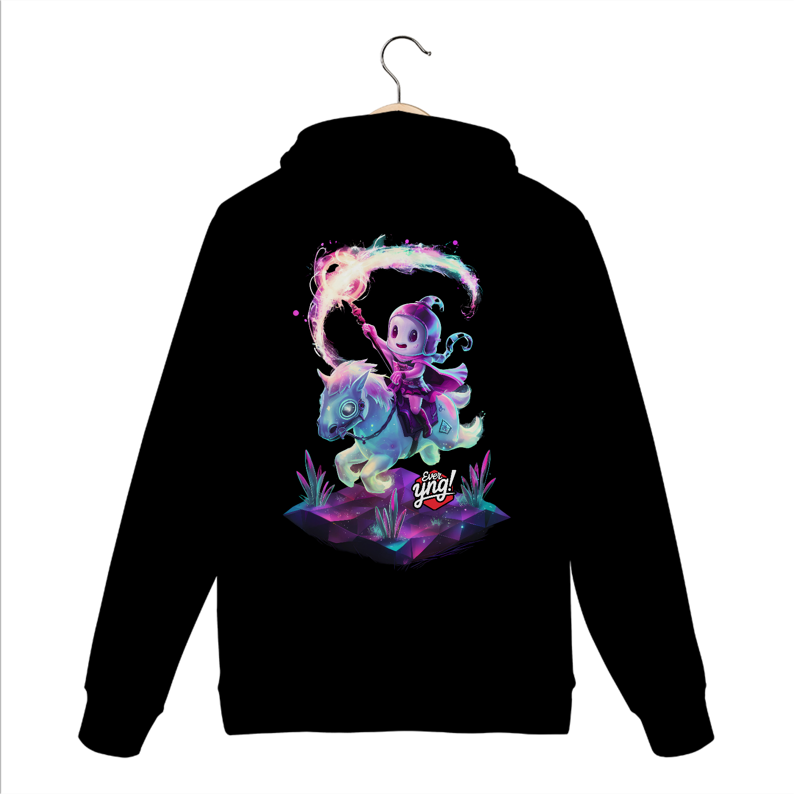 Unicórnio fantástico - Moletom Canguru Costas