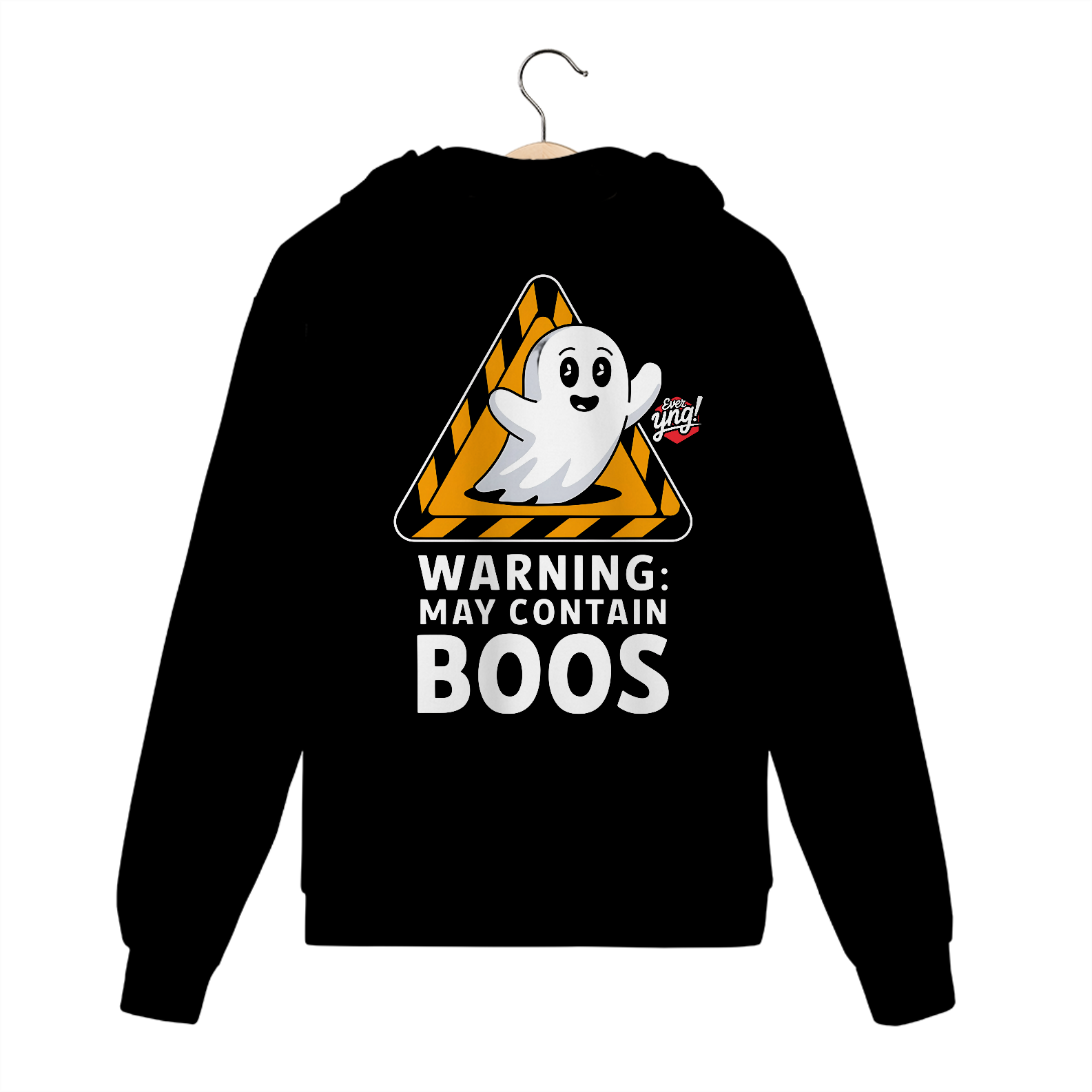 Aviso: Pode Conter Boos - Fantasma Brincalhão - Moletom com Zíper