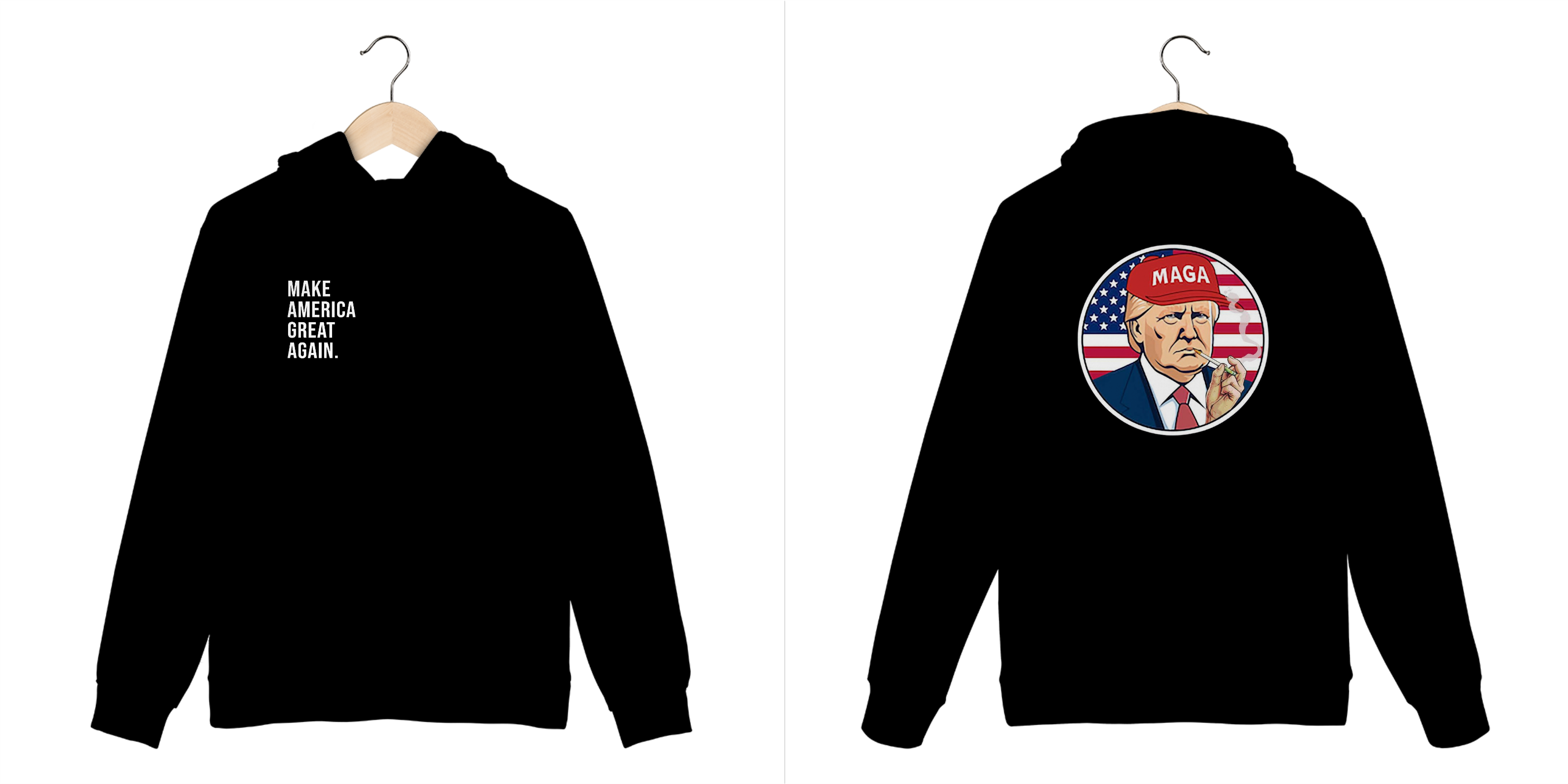 Moletom MAGA x Trump Mania BR logo