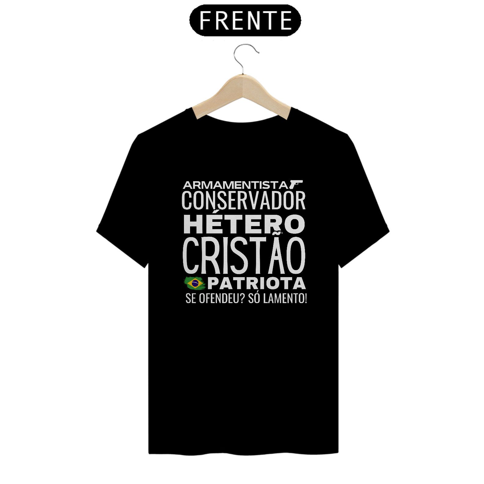 Camiseta Armamentista Conservador Hétero Cristão Patriota - Conservador Direita Unisex