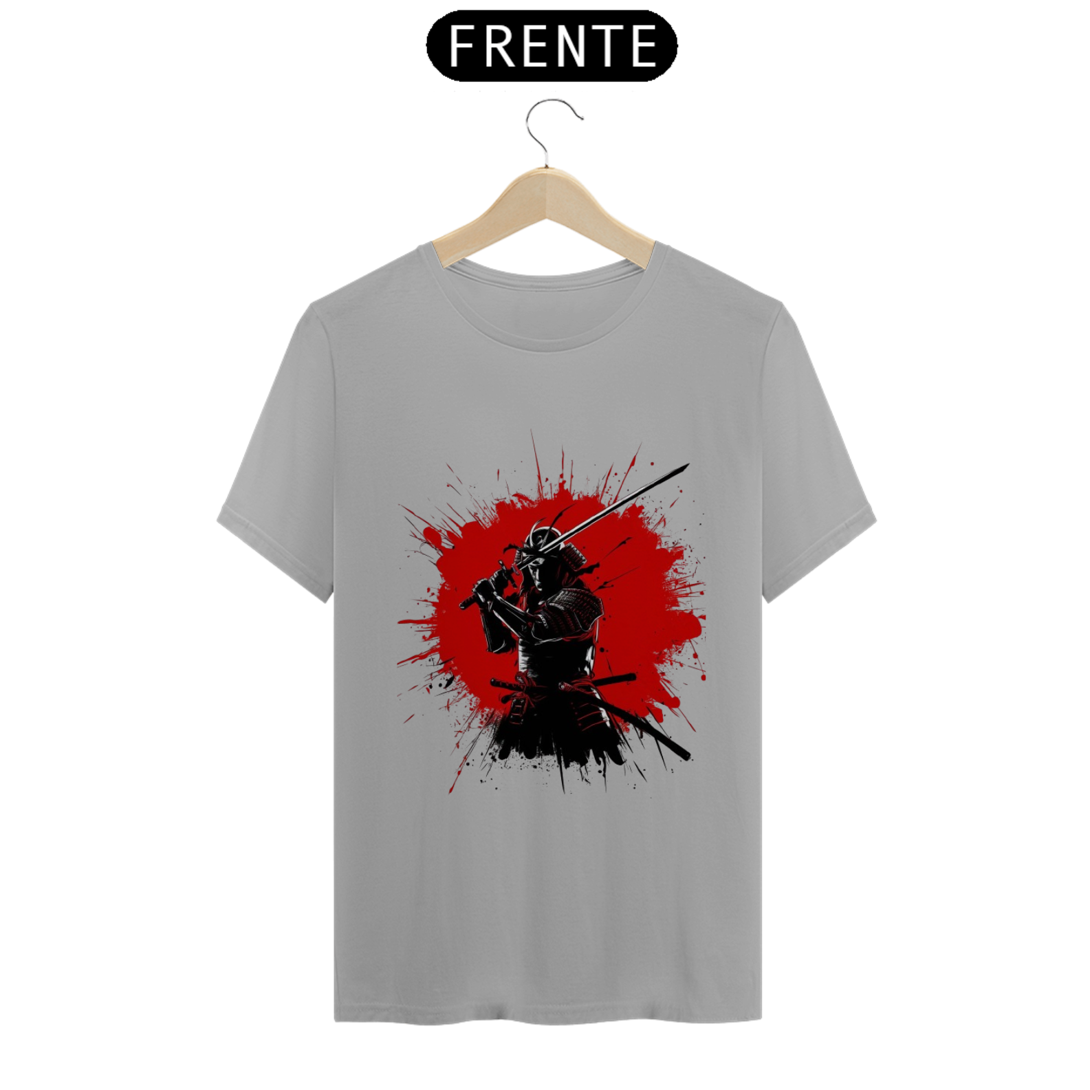T-Shirt Classic Samurai Fundo Vermelho