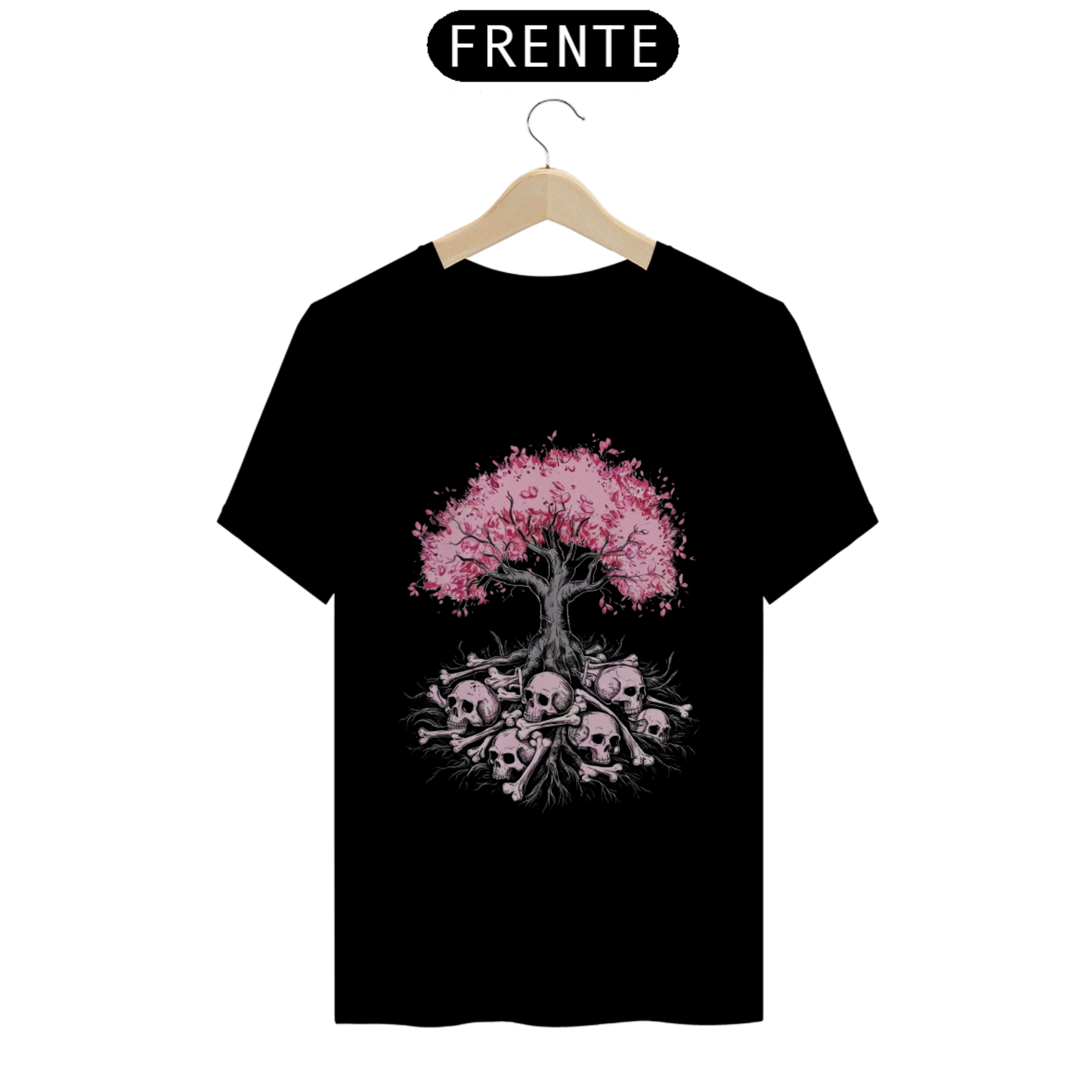 T-Shirt Classic Árvore Cerejeira Sakura Sob Cranios