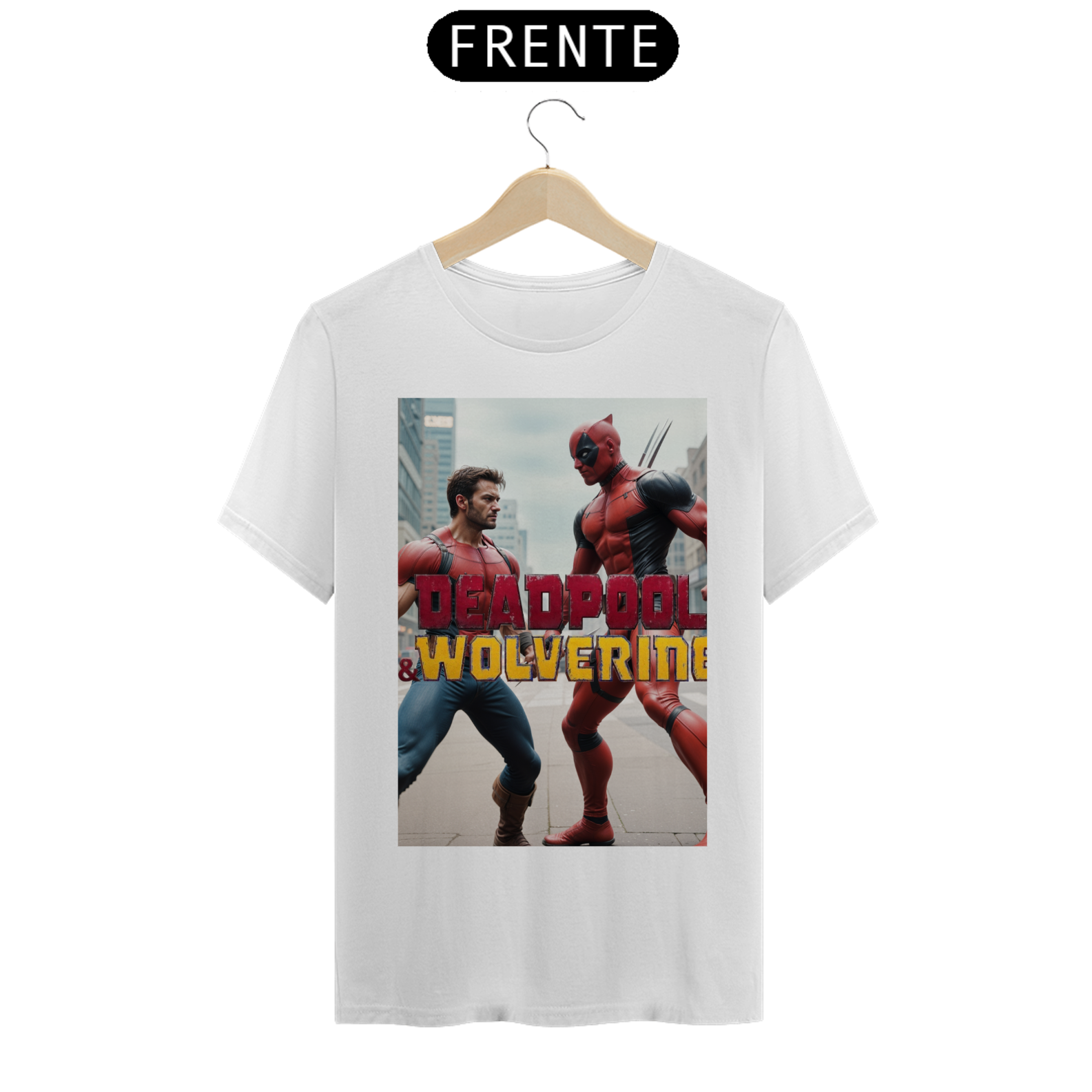 Camiseta masculina Deadpool e Wolverine