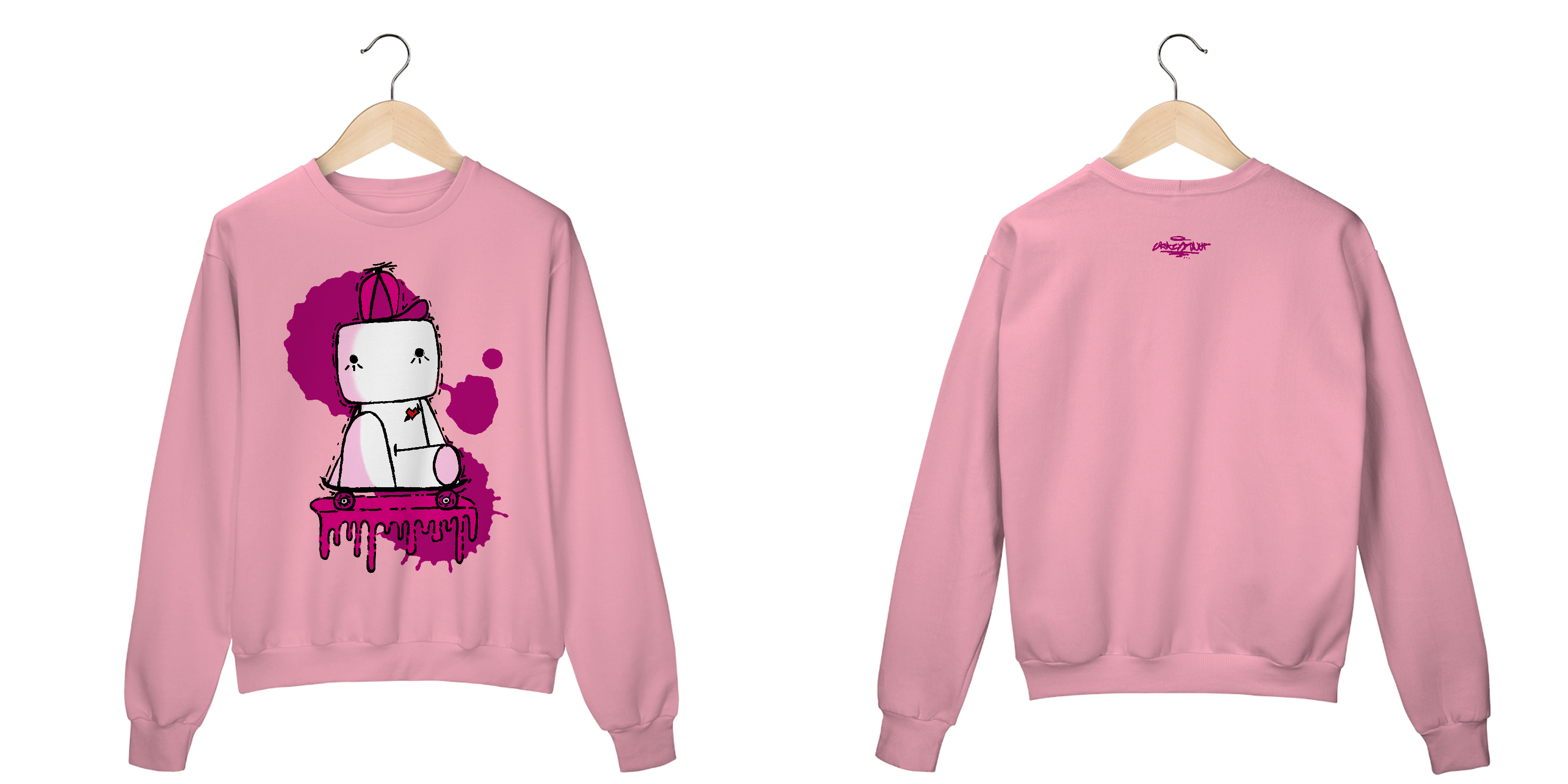 Moleton Blusão Streetwear Graffity - Bubbles Gum 