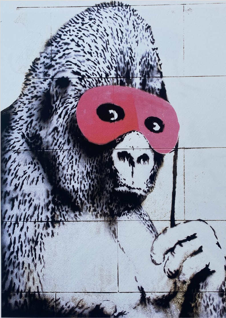 Gorilla in a Pink Mask