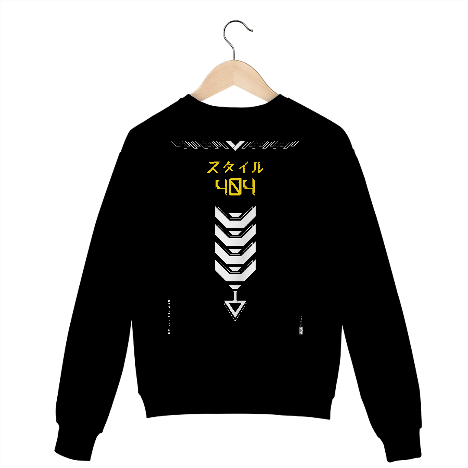 MOLETOM COSTAS ESTILO CYBER 03 - PRETA