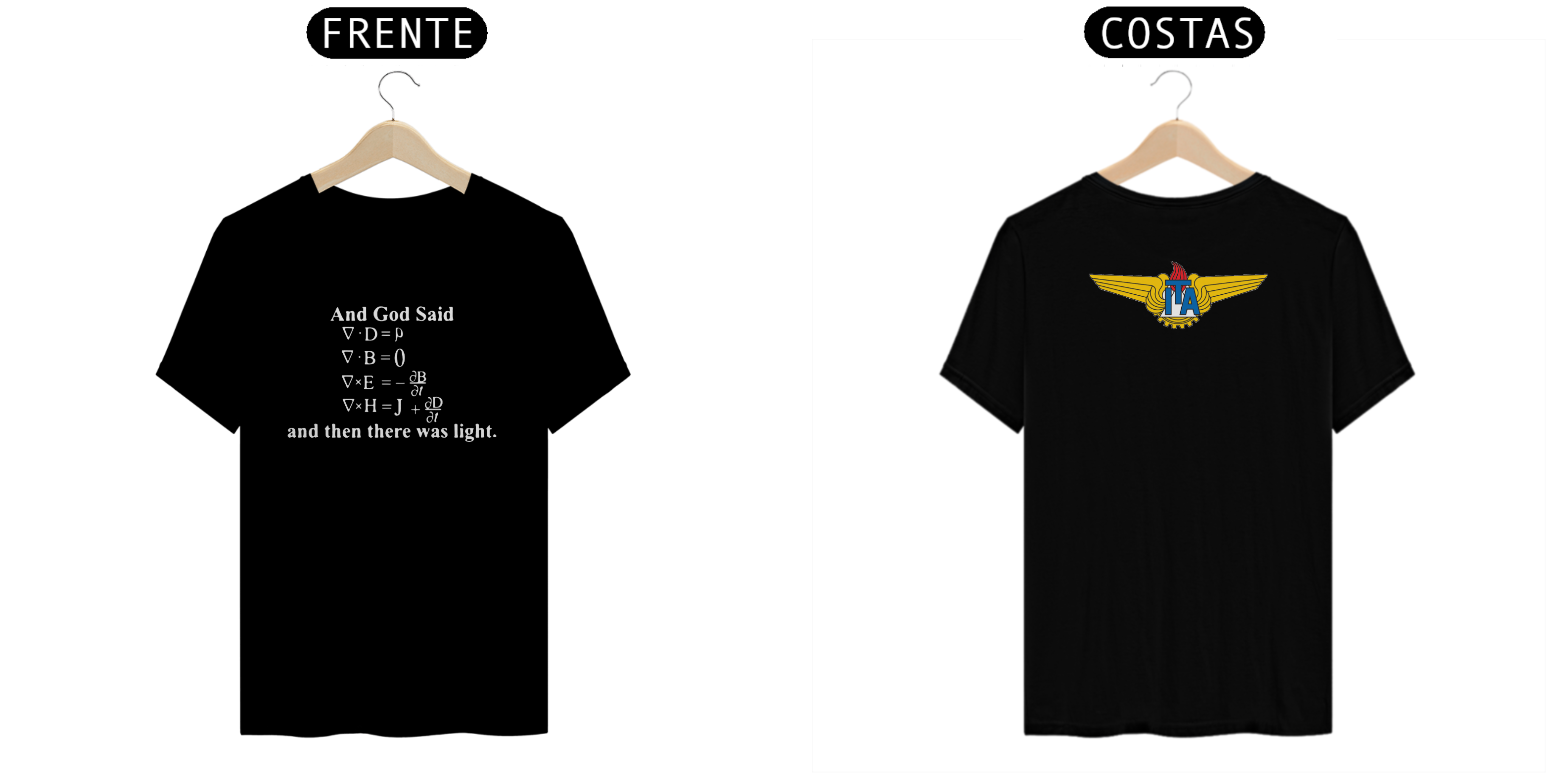 Nome do produto: T-shirt Equações de Maxwell ITA