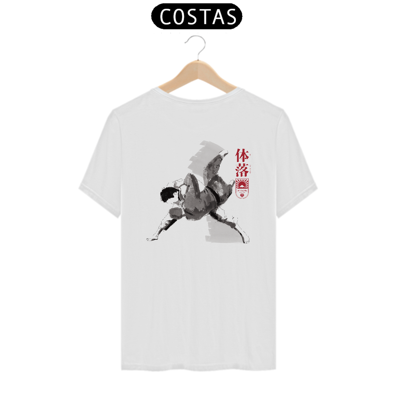 Camiseta Branca Tecido Simples Tai Otoshi