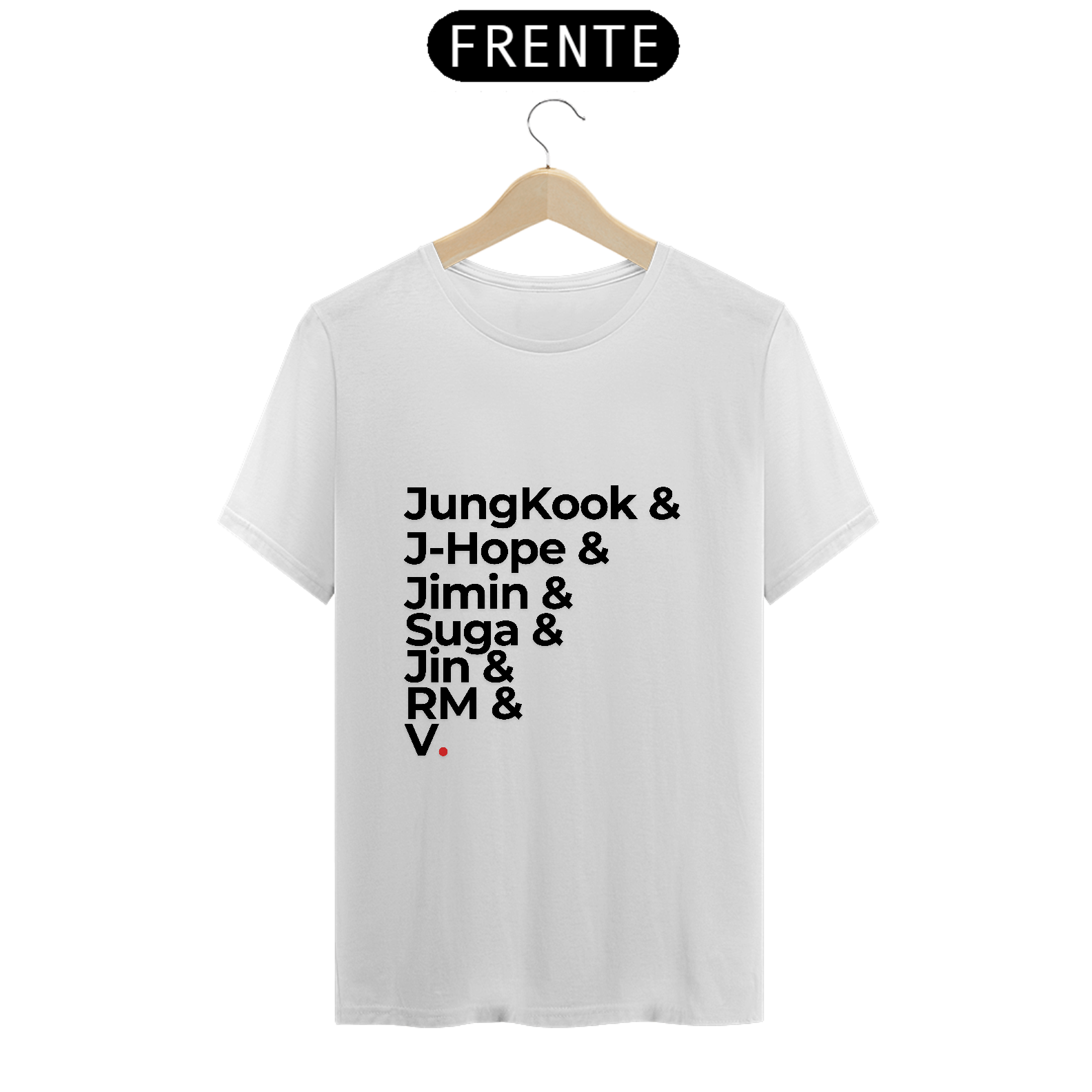 Camiseta unissex- Bts  integrantes