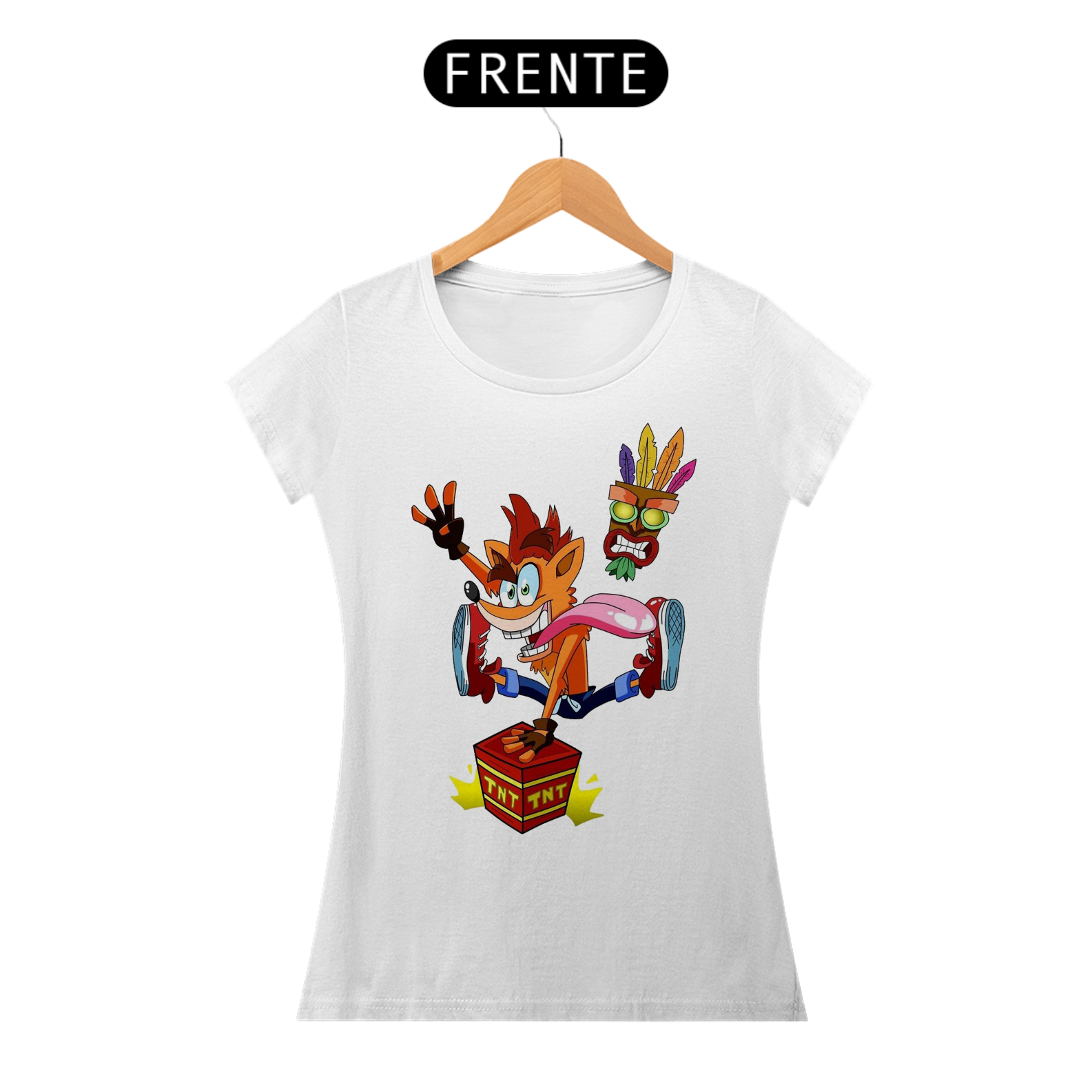 Camiseta feminina Crash Bandicoot