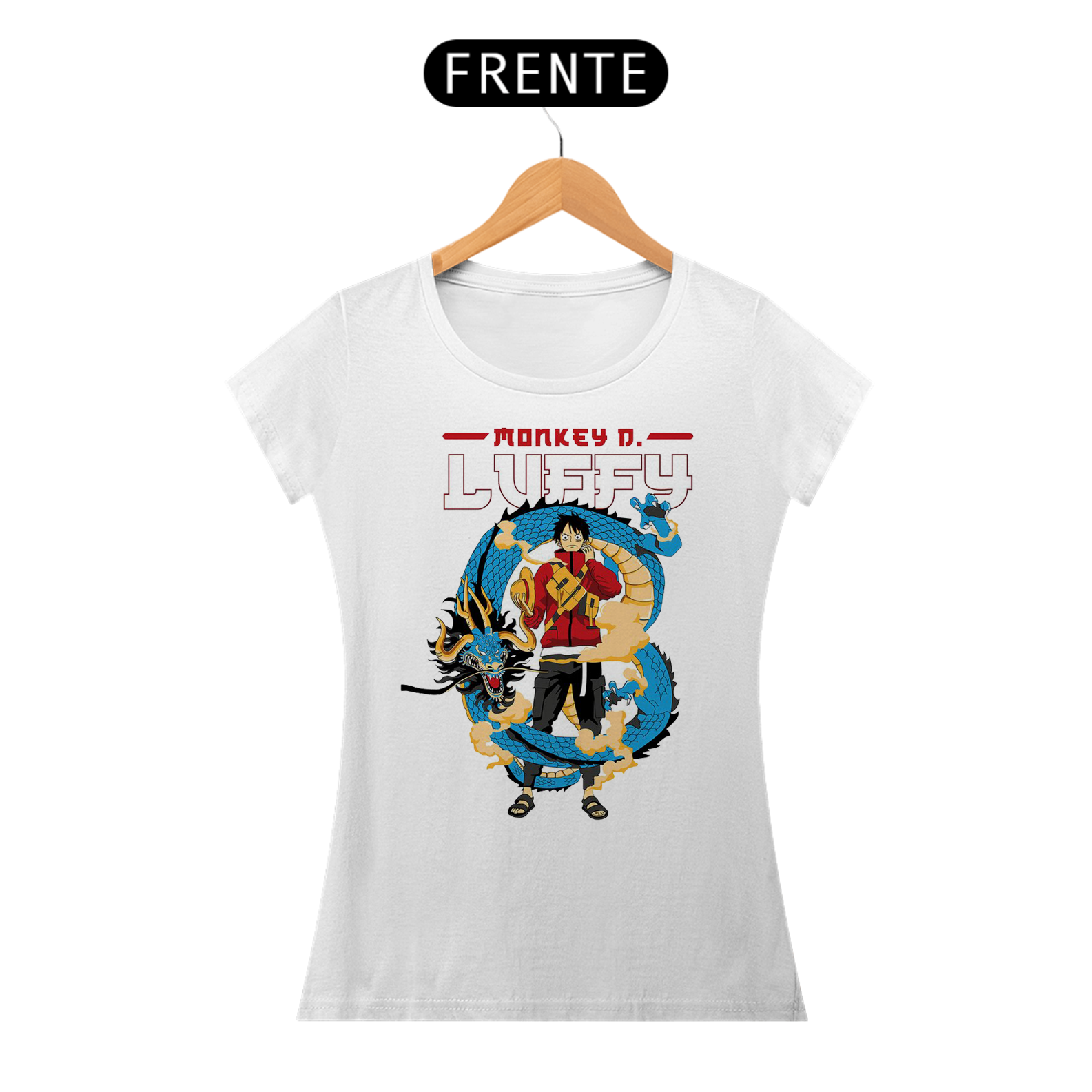 Camiseta feminina Monkey D. Luffy
