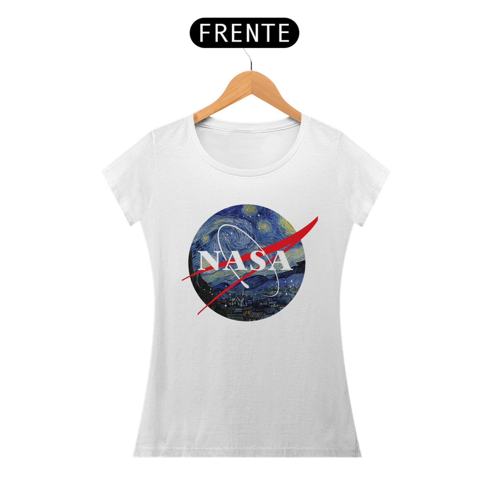 Camiseta feminina Noite estralada - Nasa