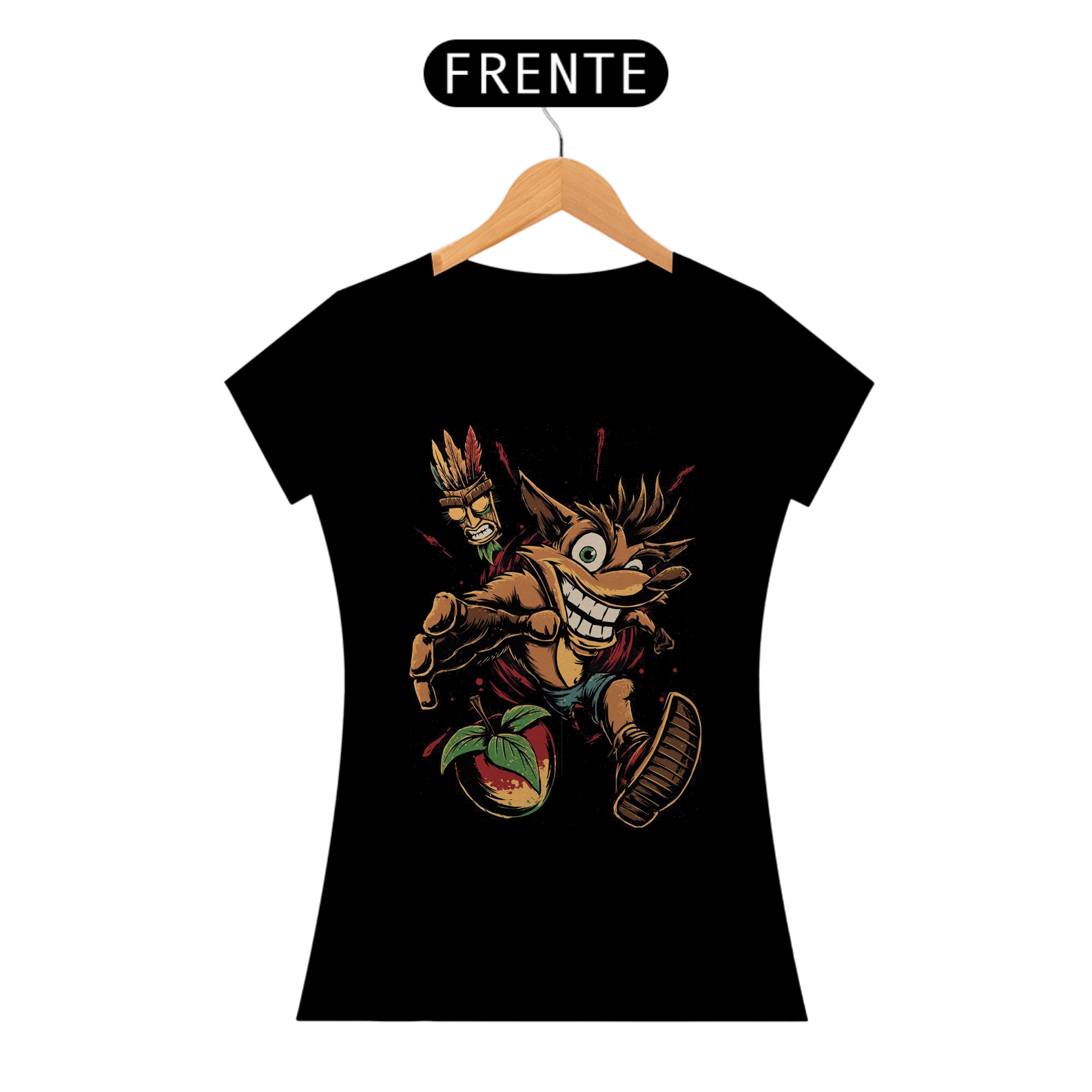 Camiseta feminina Crash Bandicoot