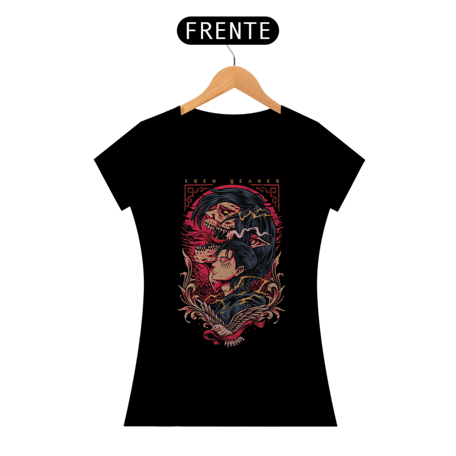 Camiseta feminina  Eren Yeager | Attack on Titan