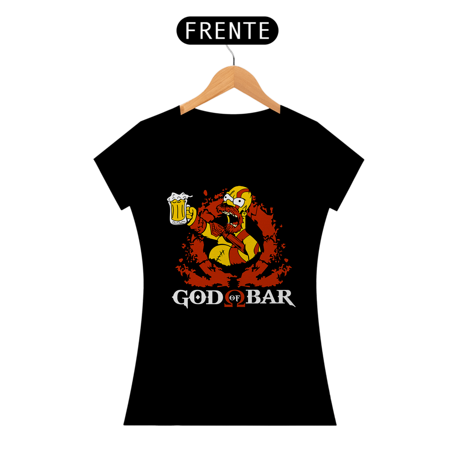 Camiseta feminina God of bar