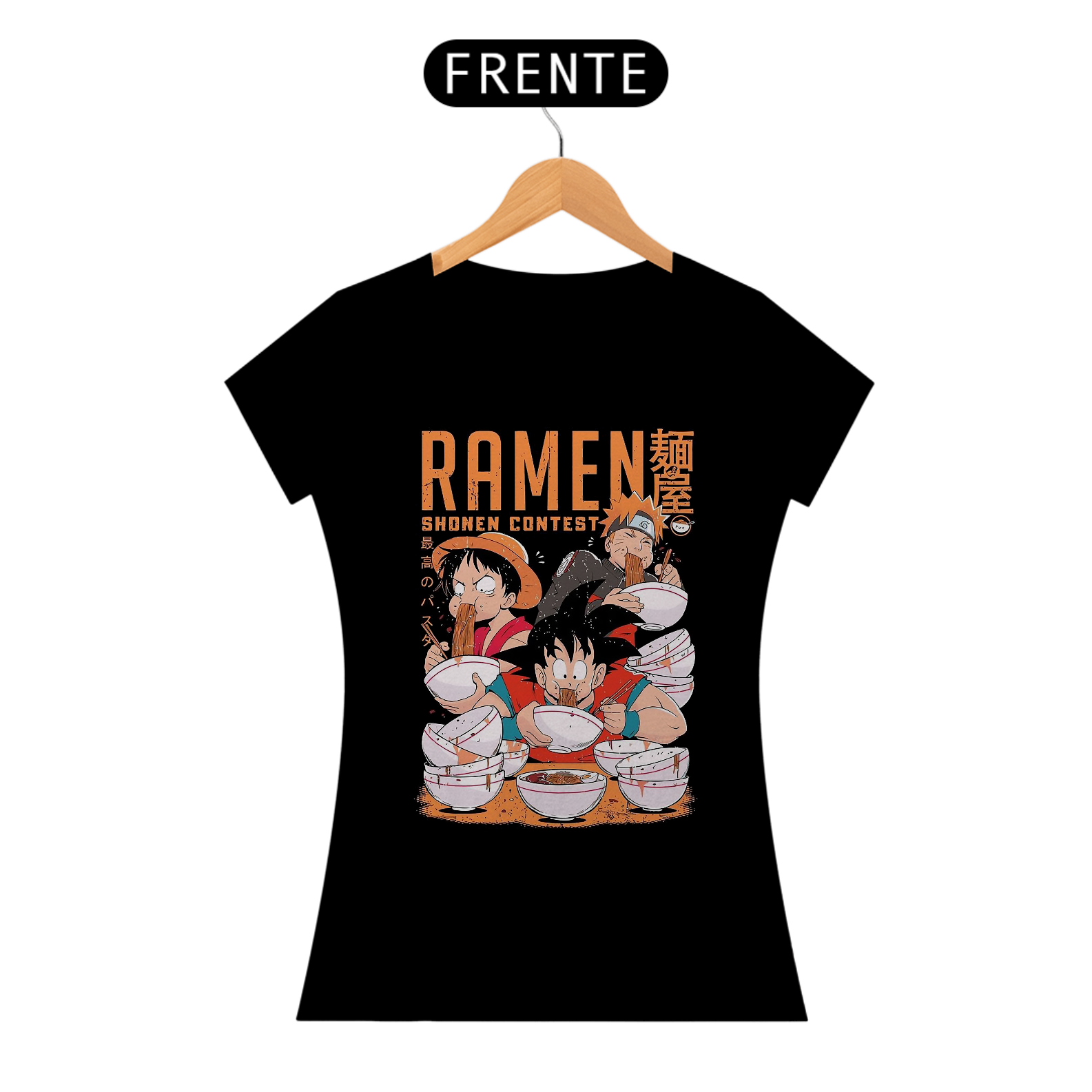 Camiseta feminina Ramen anime