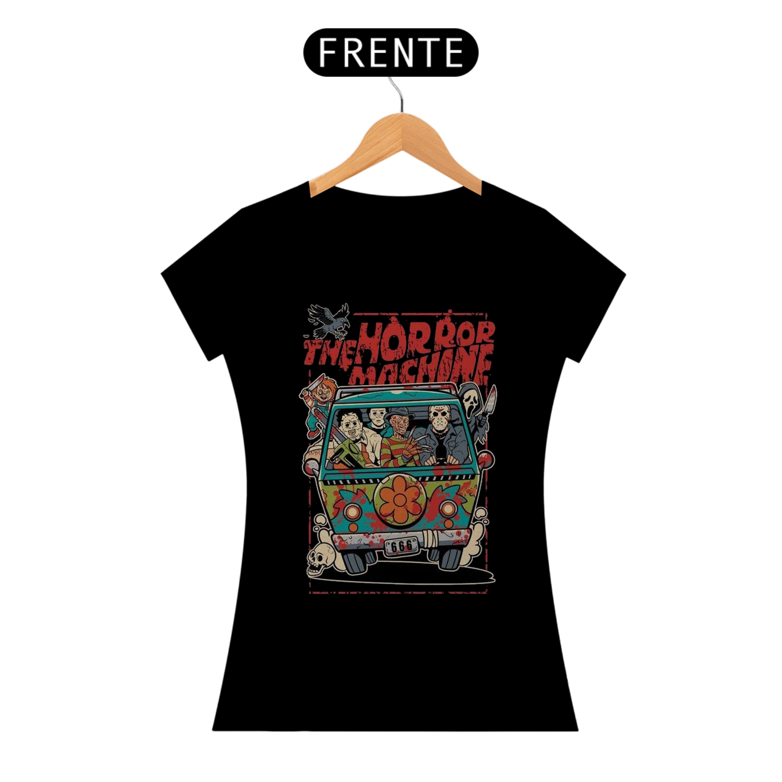Camiseta feminina The horror machine
