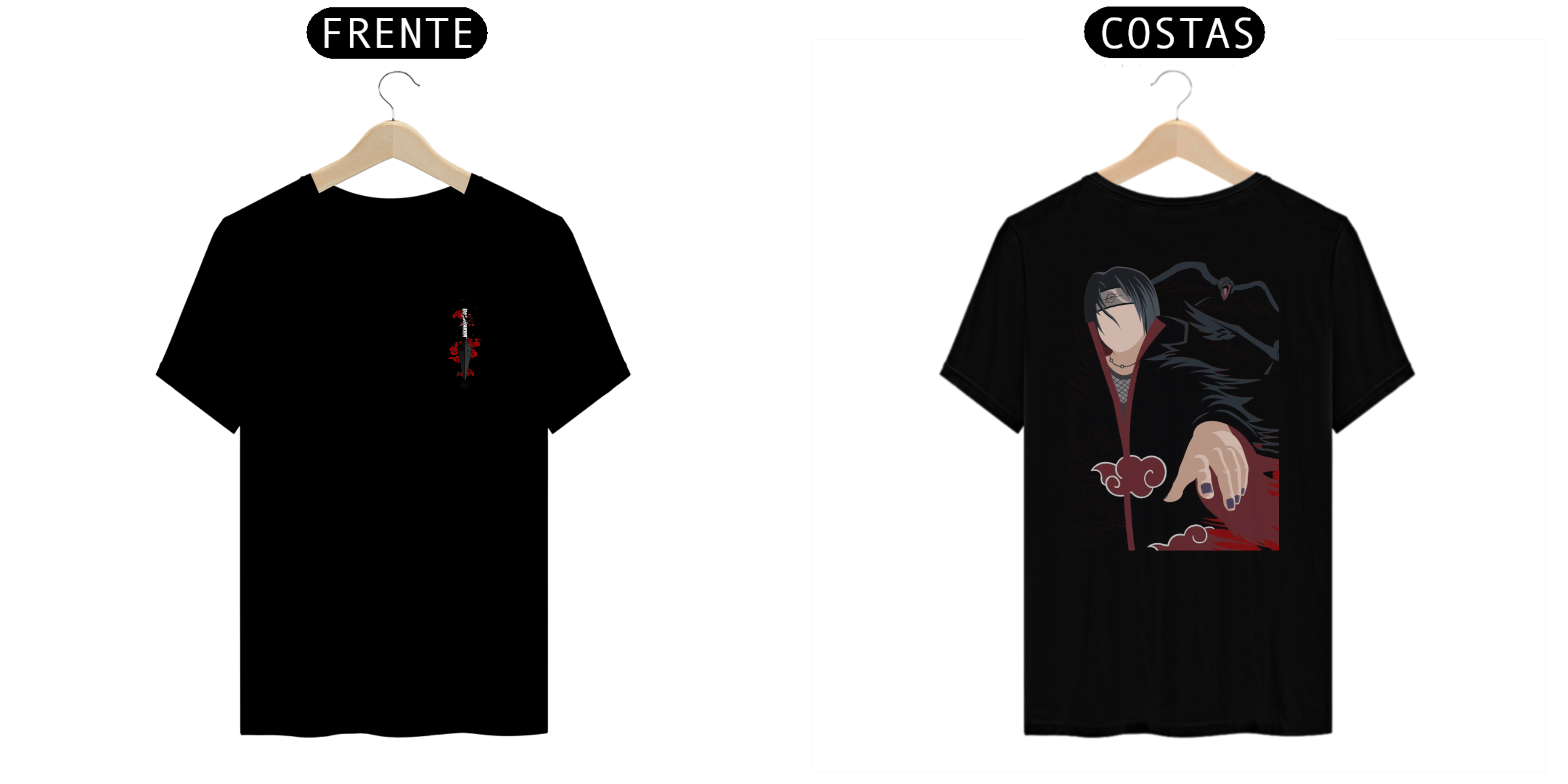 Camiseta  Itachi Uchiha - Com Kunai No Peito