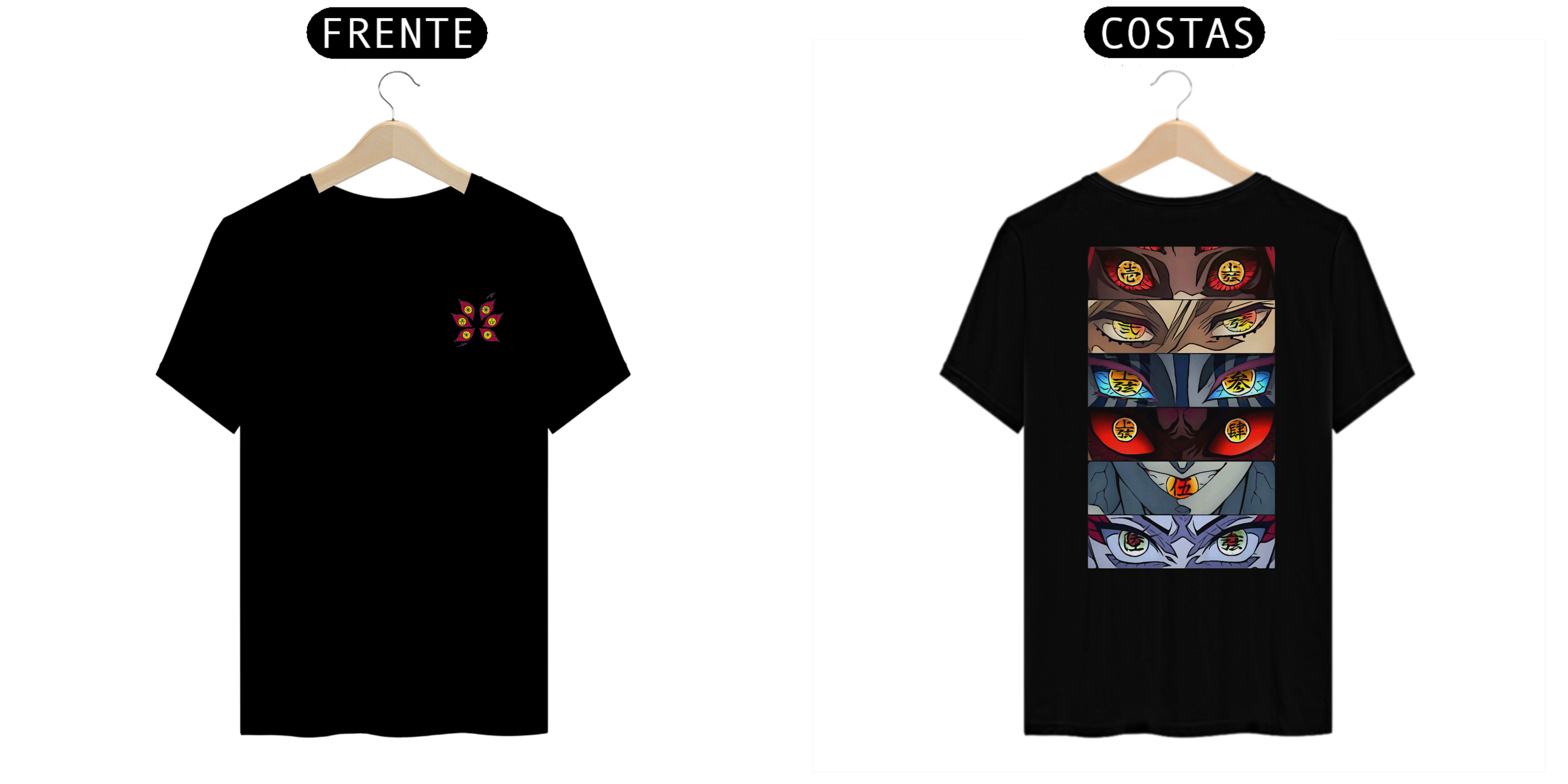 Camiseta Com  Os Olhos Dos Luas Superiores