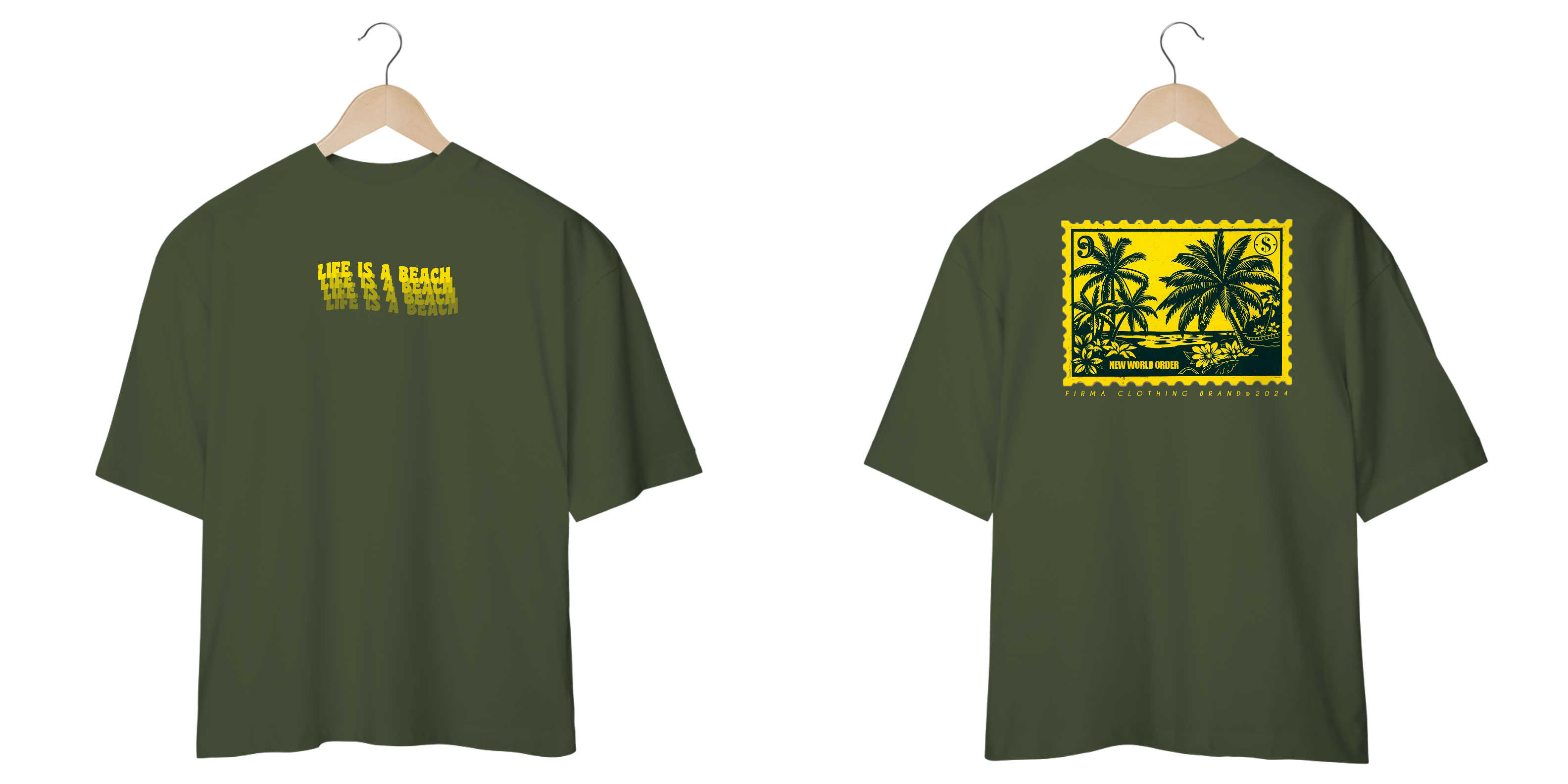 Camiseta Oversized LIFE IS A BEACH