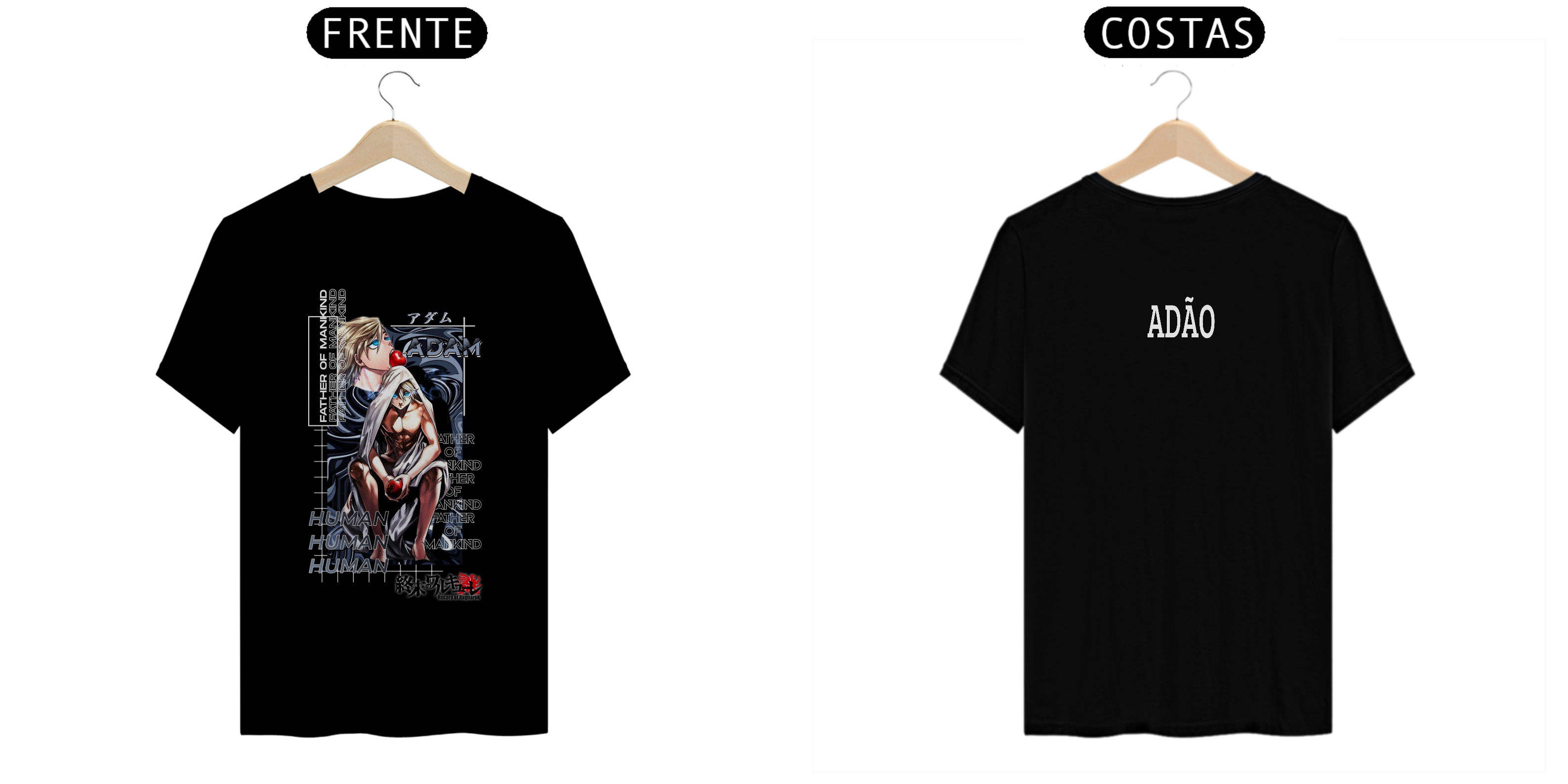 CAMISETA ,100% ALGODÃO, ANIME MANGA ADÃO