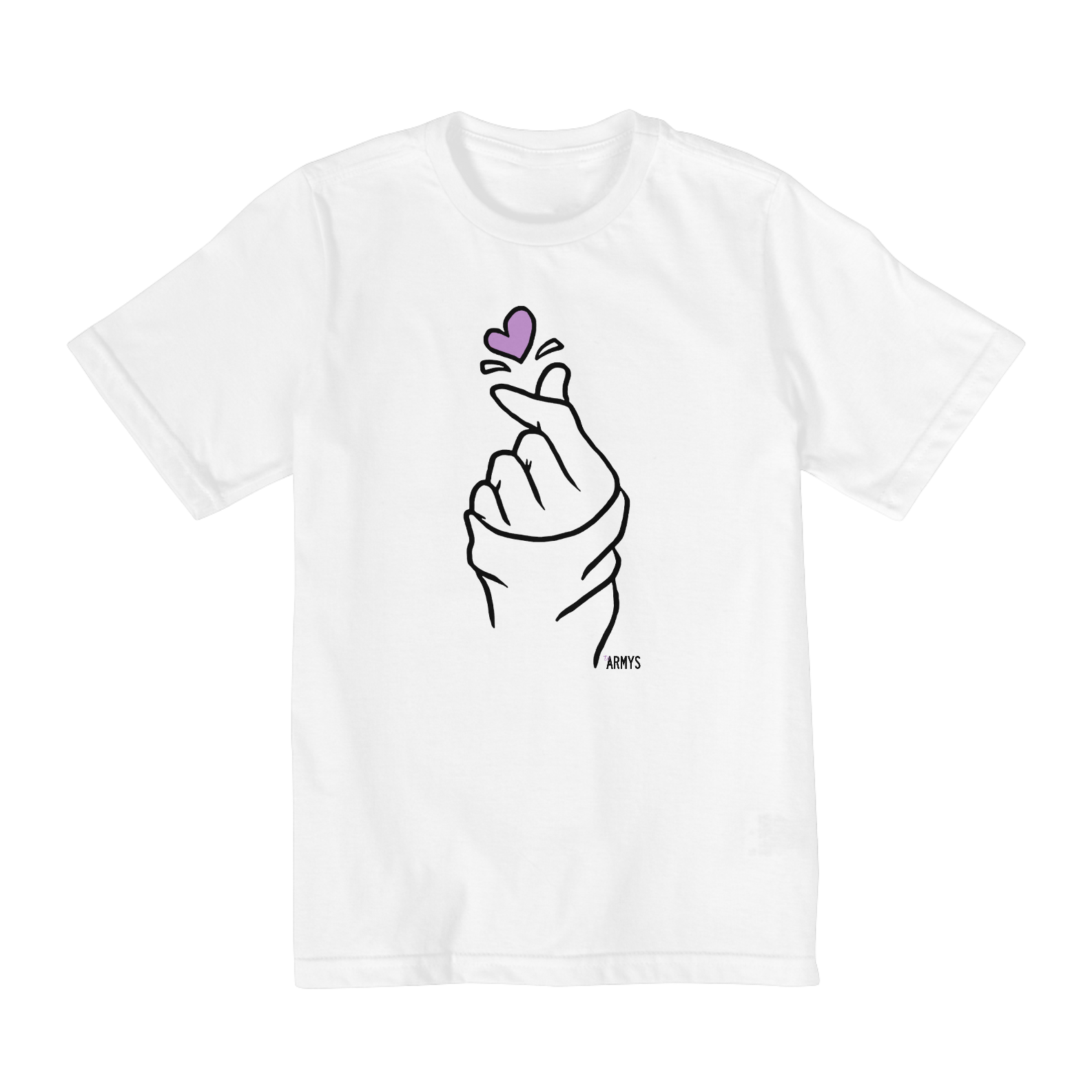 Camiseta Quality Infantil – To Armys Coração Coreano