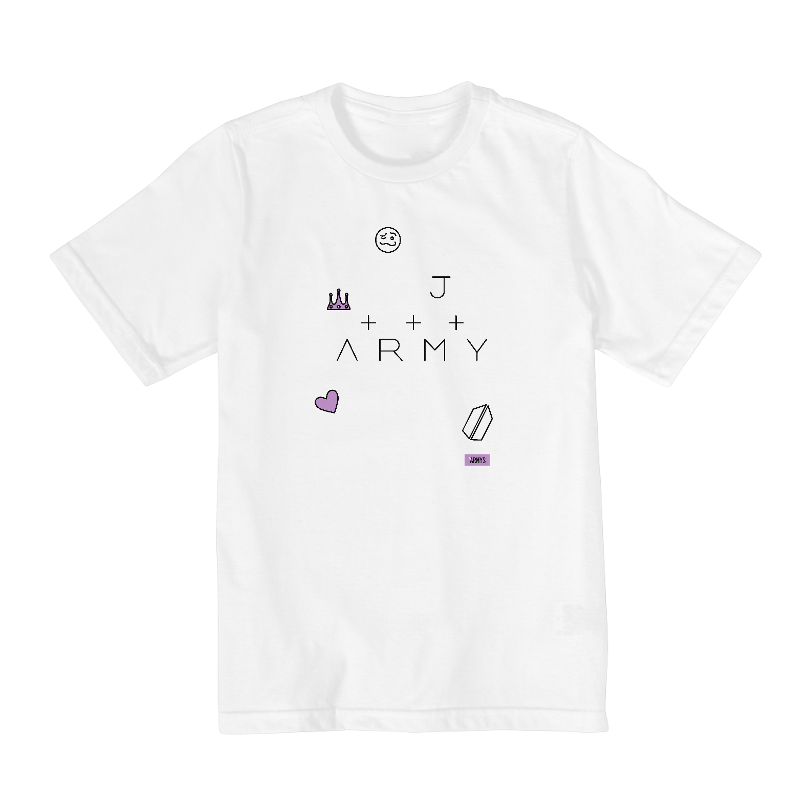 Camiseta Quality Infantil – To Armys Coração Coreano