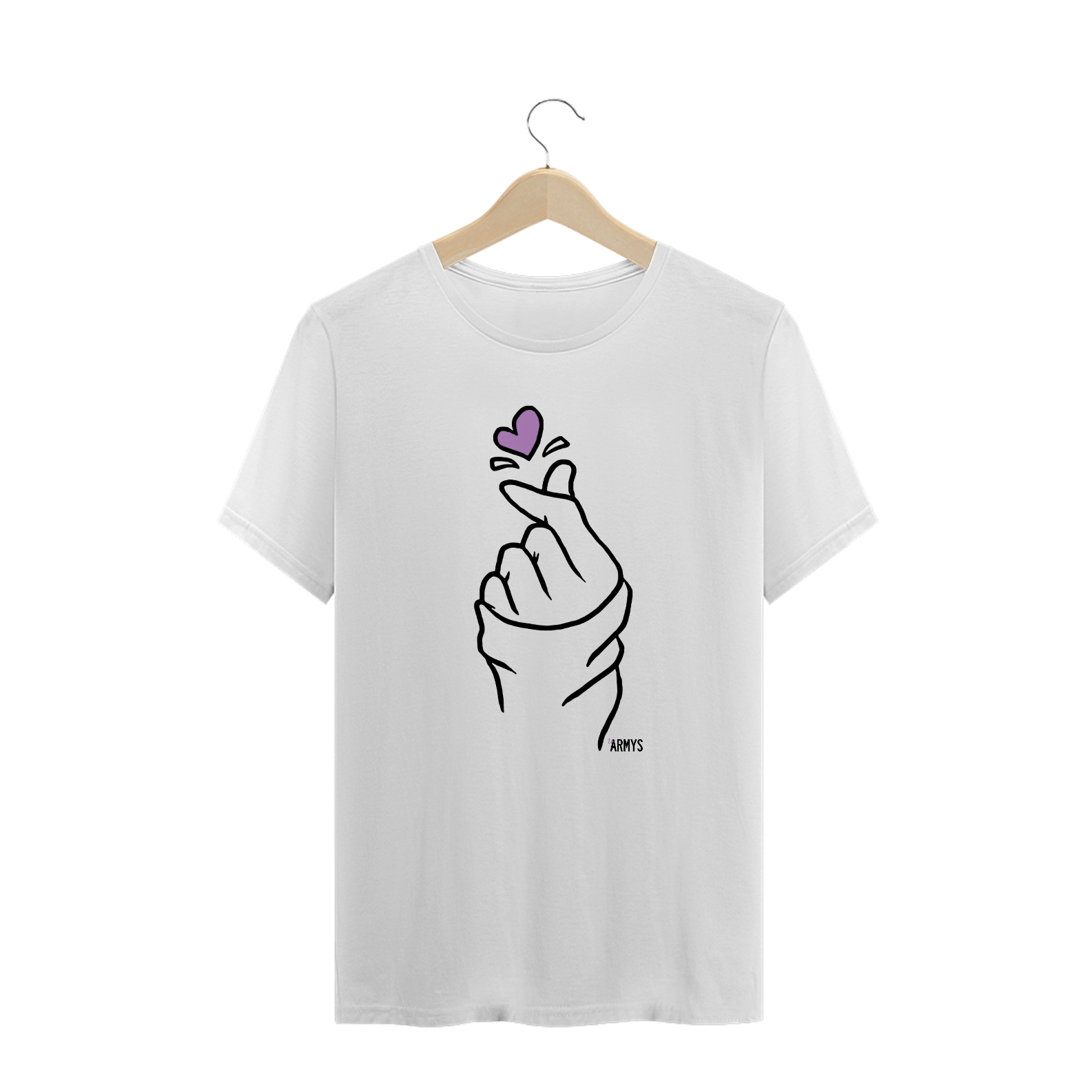 T-Shirt Plus Size - Coração Coreano