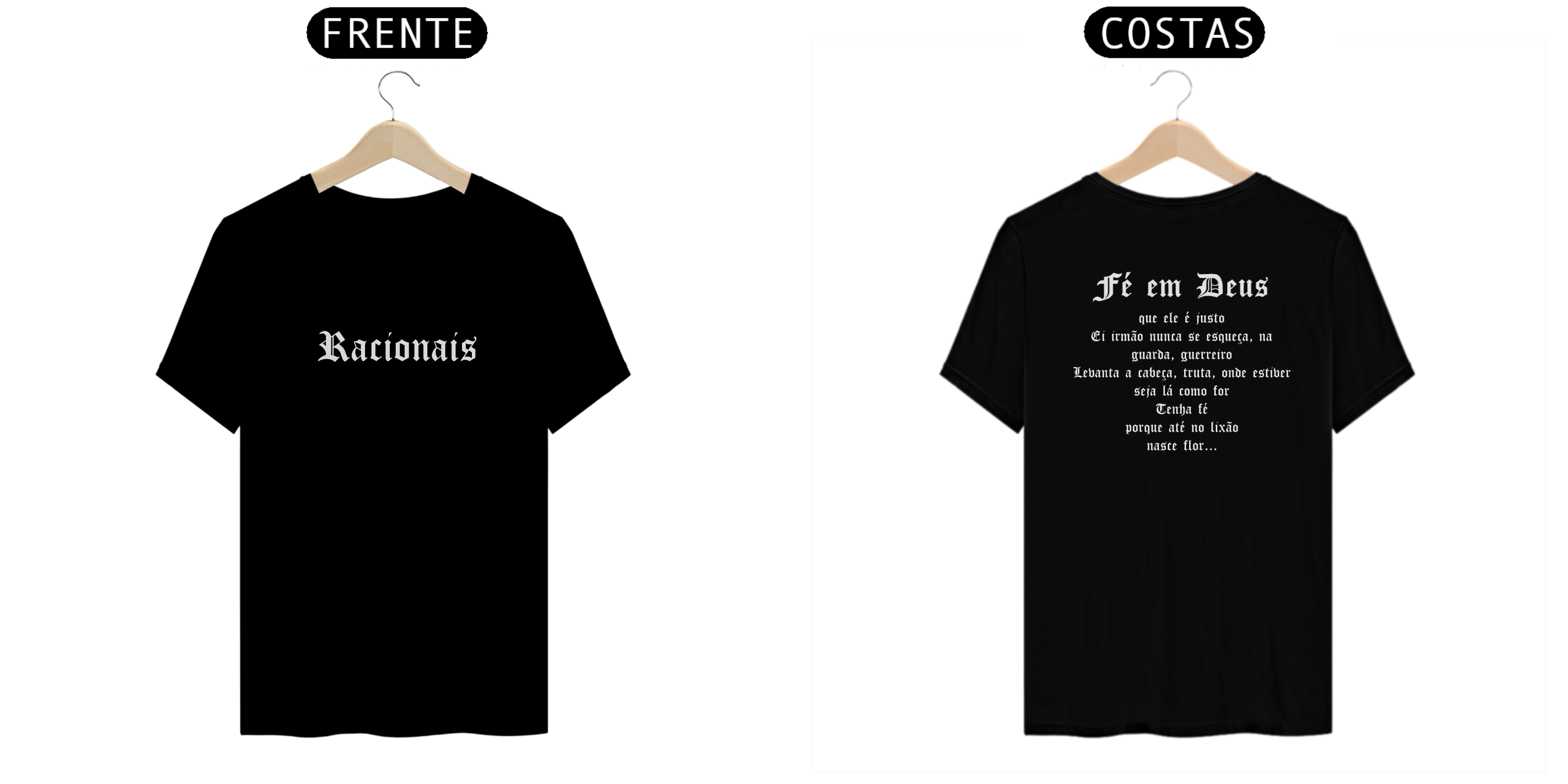 Camisa Racionais Fé em Deus