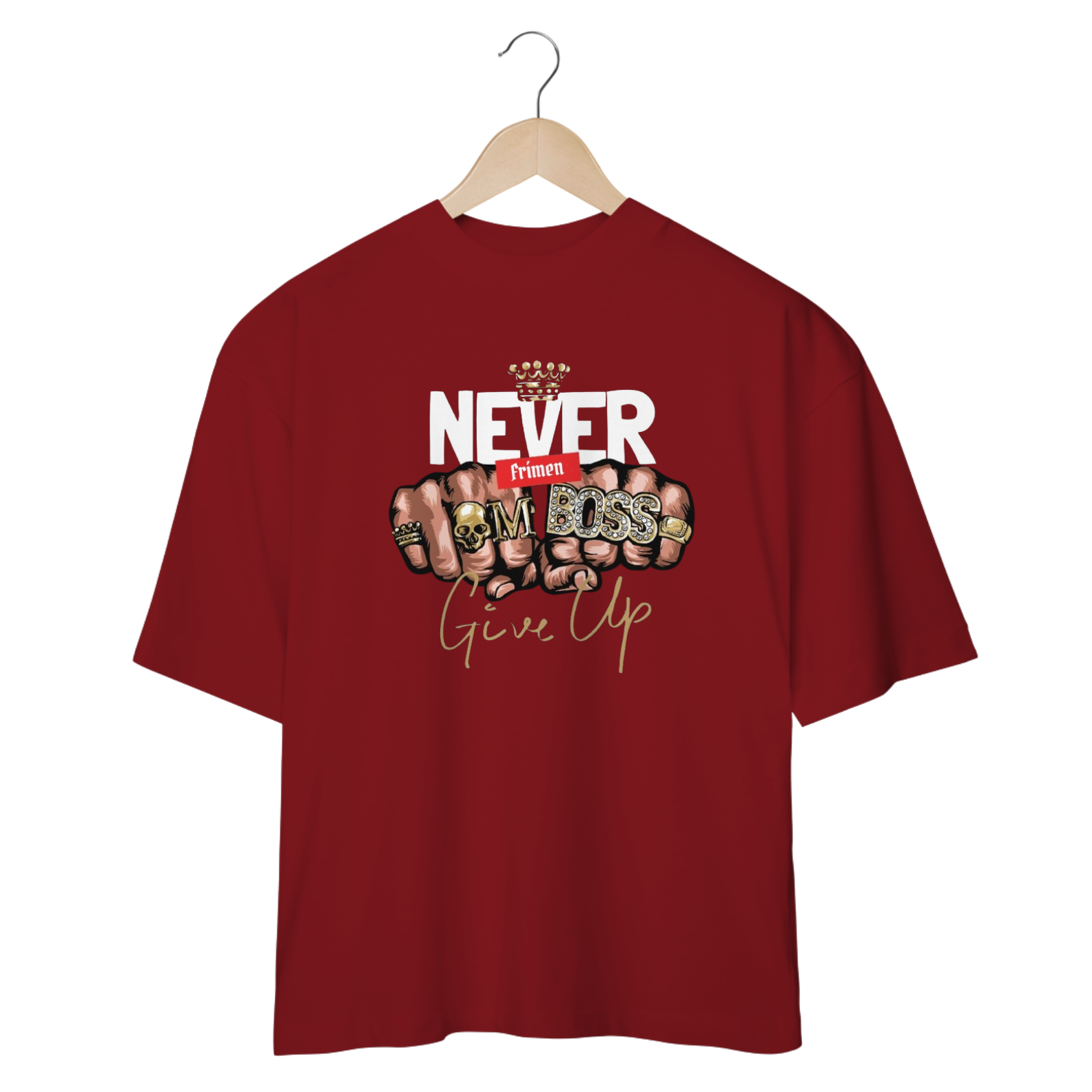 Camisa Oversized Never Give Up