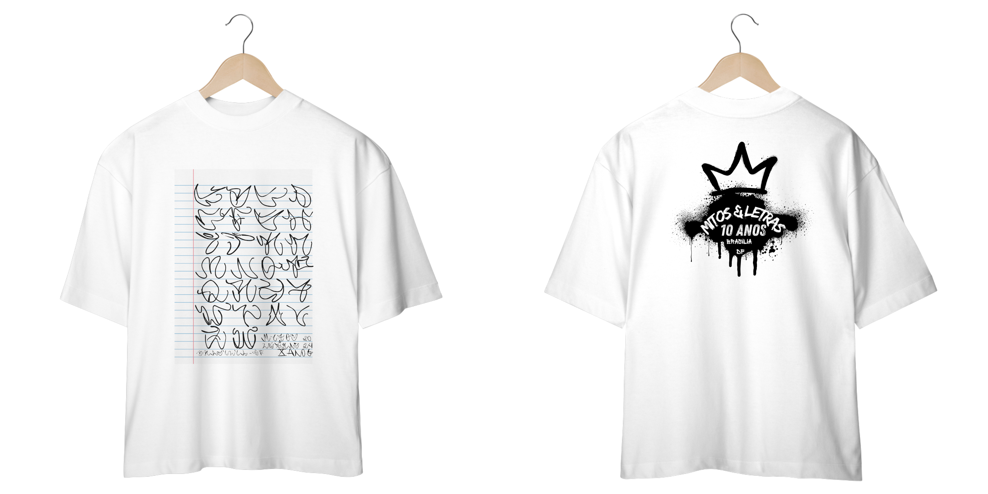 CAMISETA OVERSIZE MITOS ALFABETO