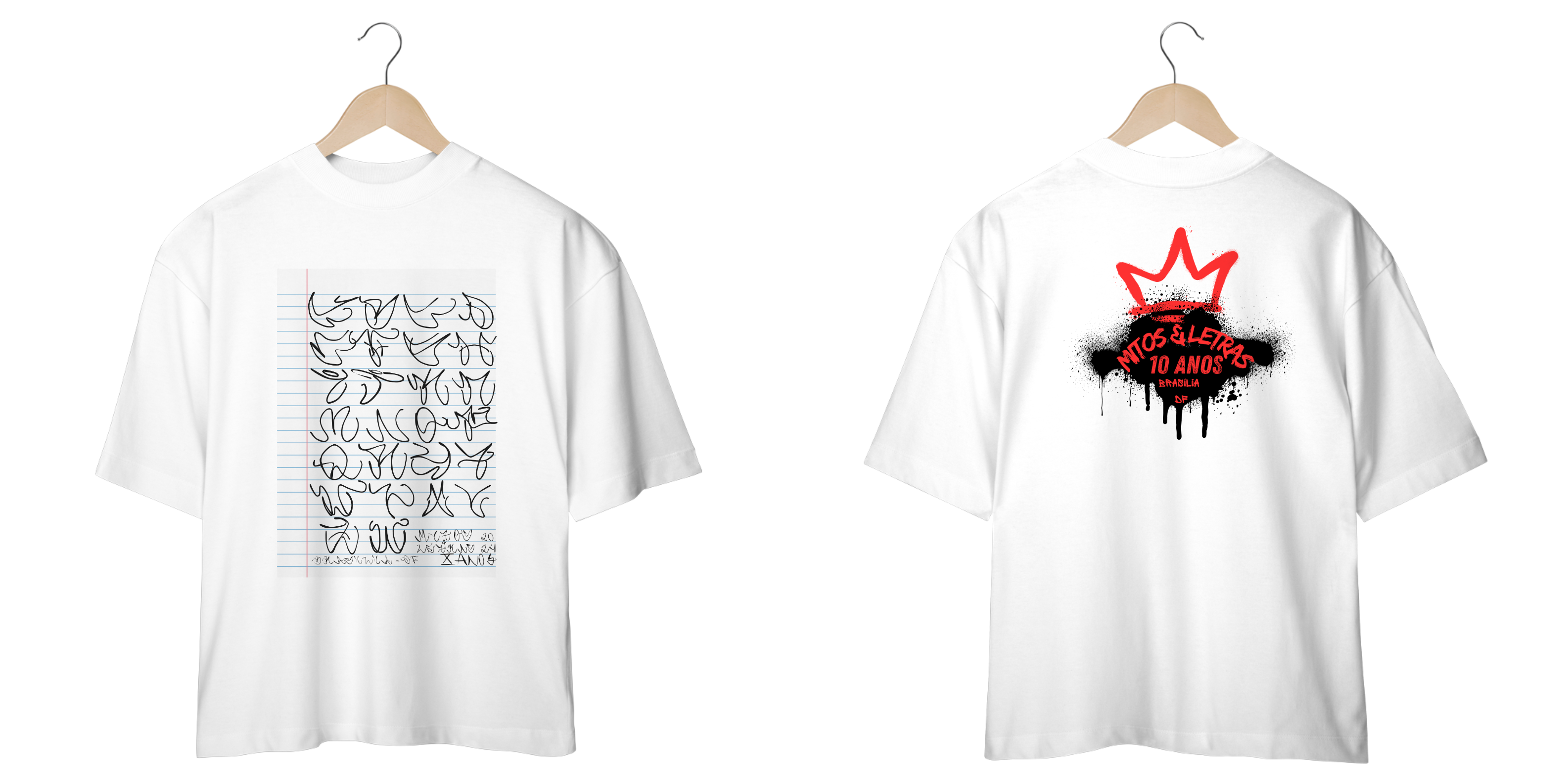 CAMISETA OVERSIZE MITOS ALFABETO 10 ANOS