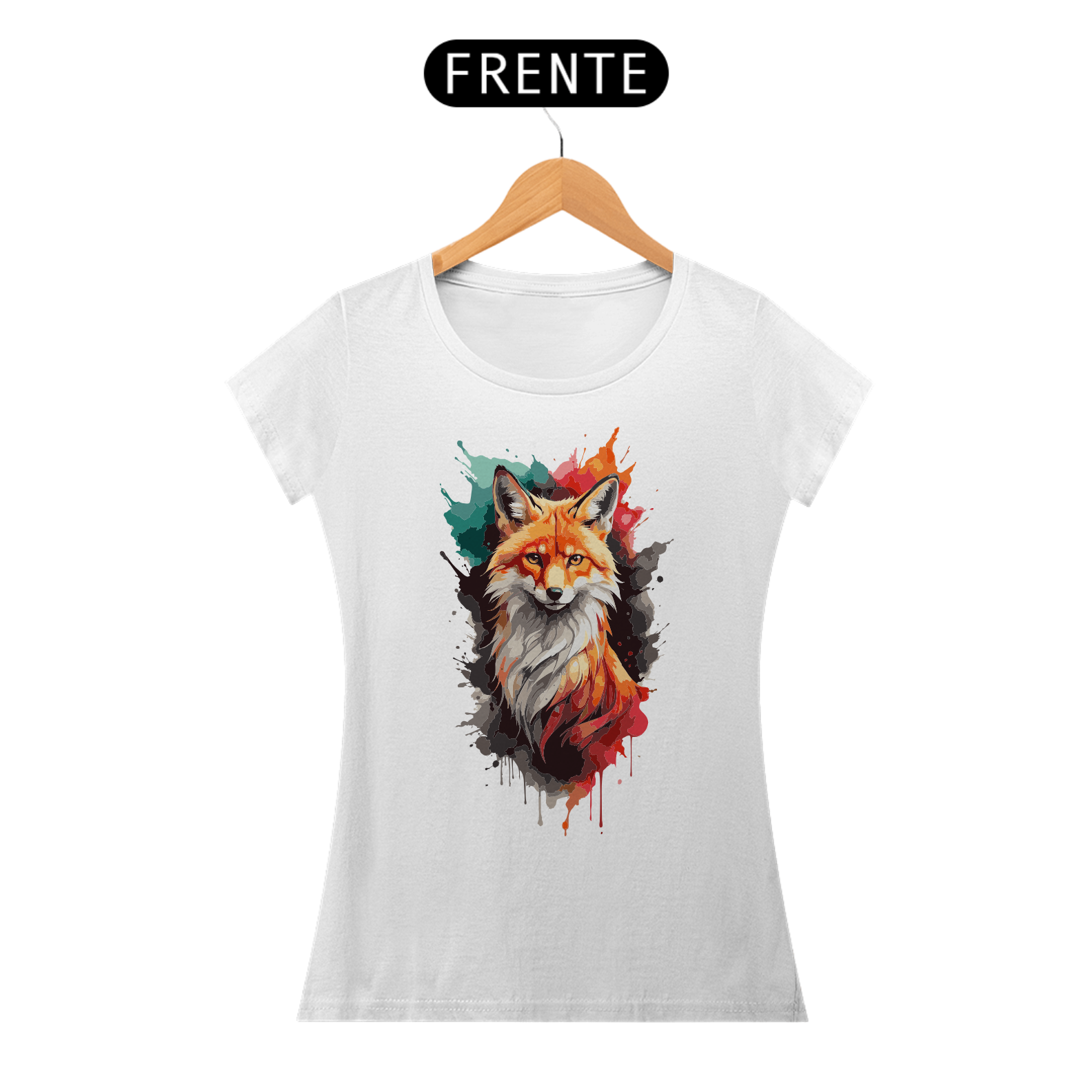 Camiseta Fox Feminina Baby Look