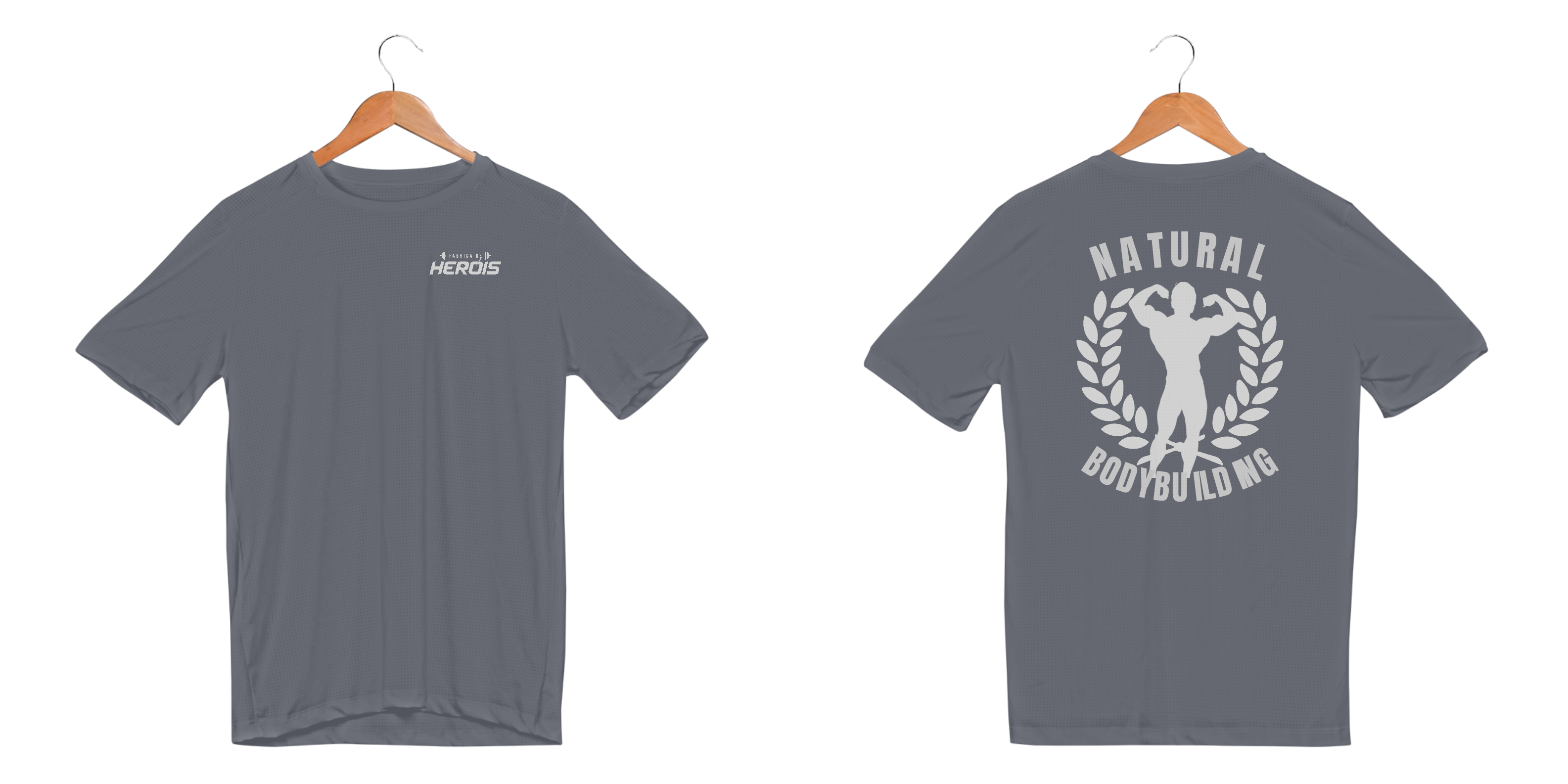 Camisa Esportiva - Natural Bodybuilding (minimalista logo frontal)