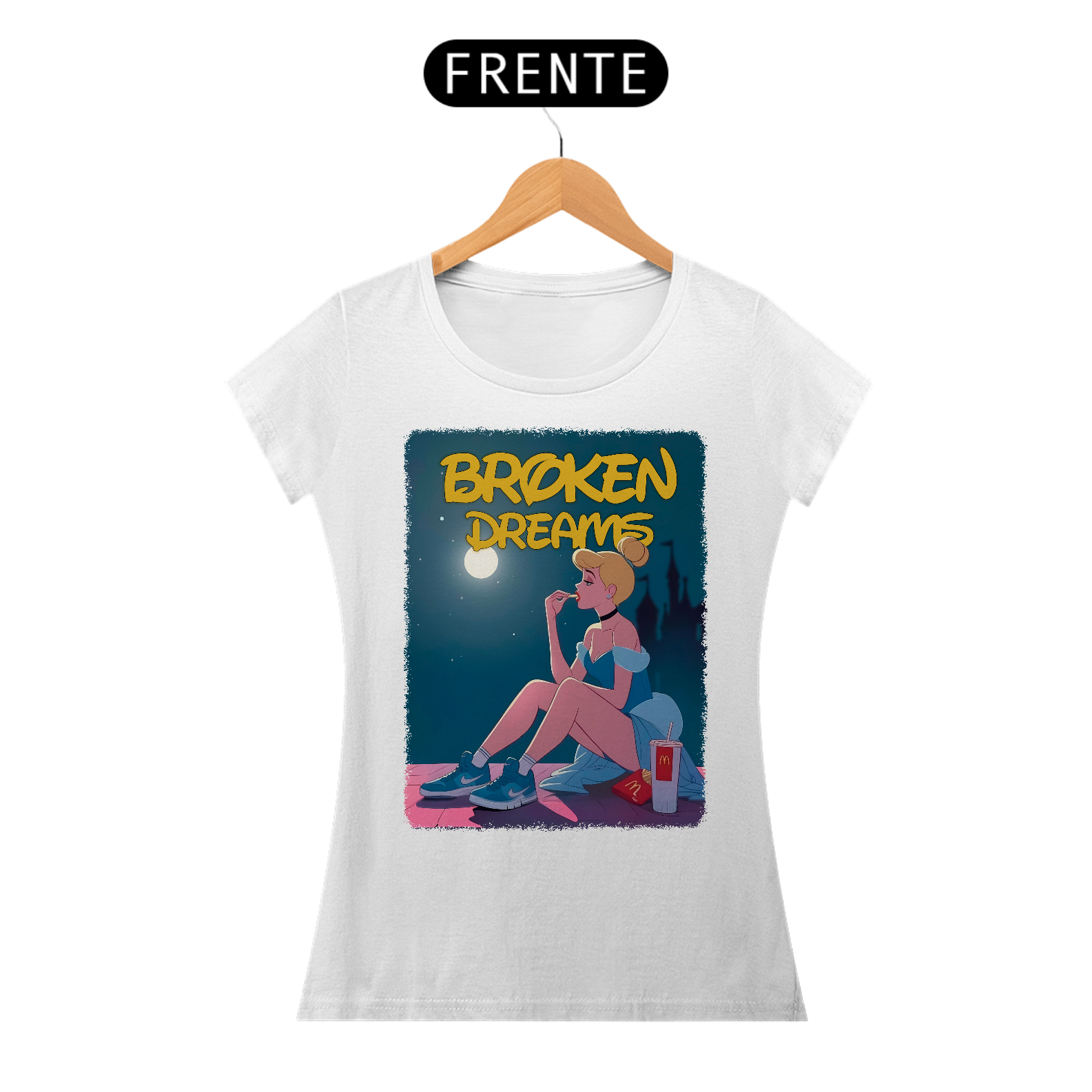 Camiseta Baby look - Cinderela Broken Dreams - BLCBD51