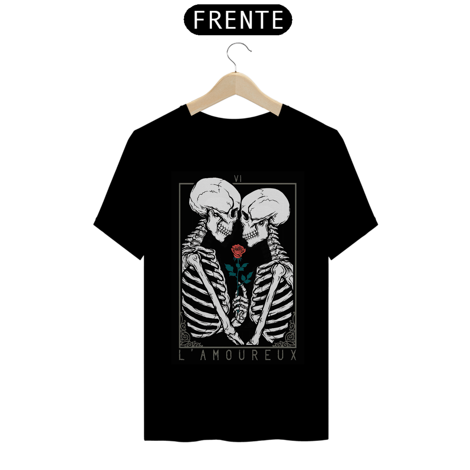 Camiseta de caveira - Skull and Lovers L'AMOUREUX - SL14