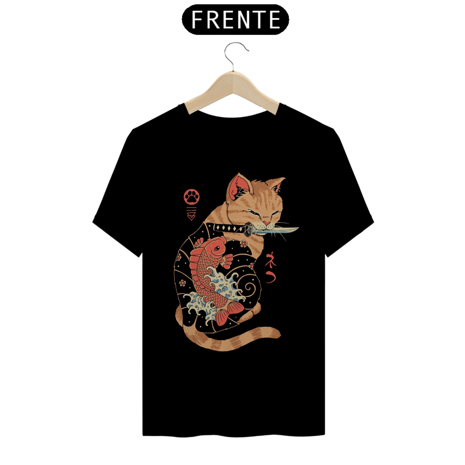 Camiseta Gato Cultura japonesa  O TATUADO GCJ40