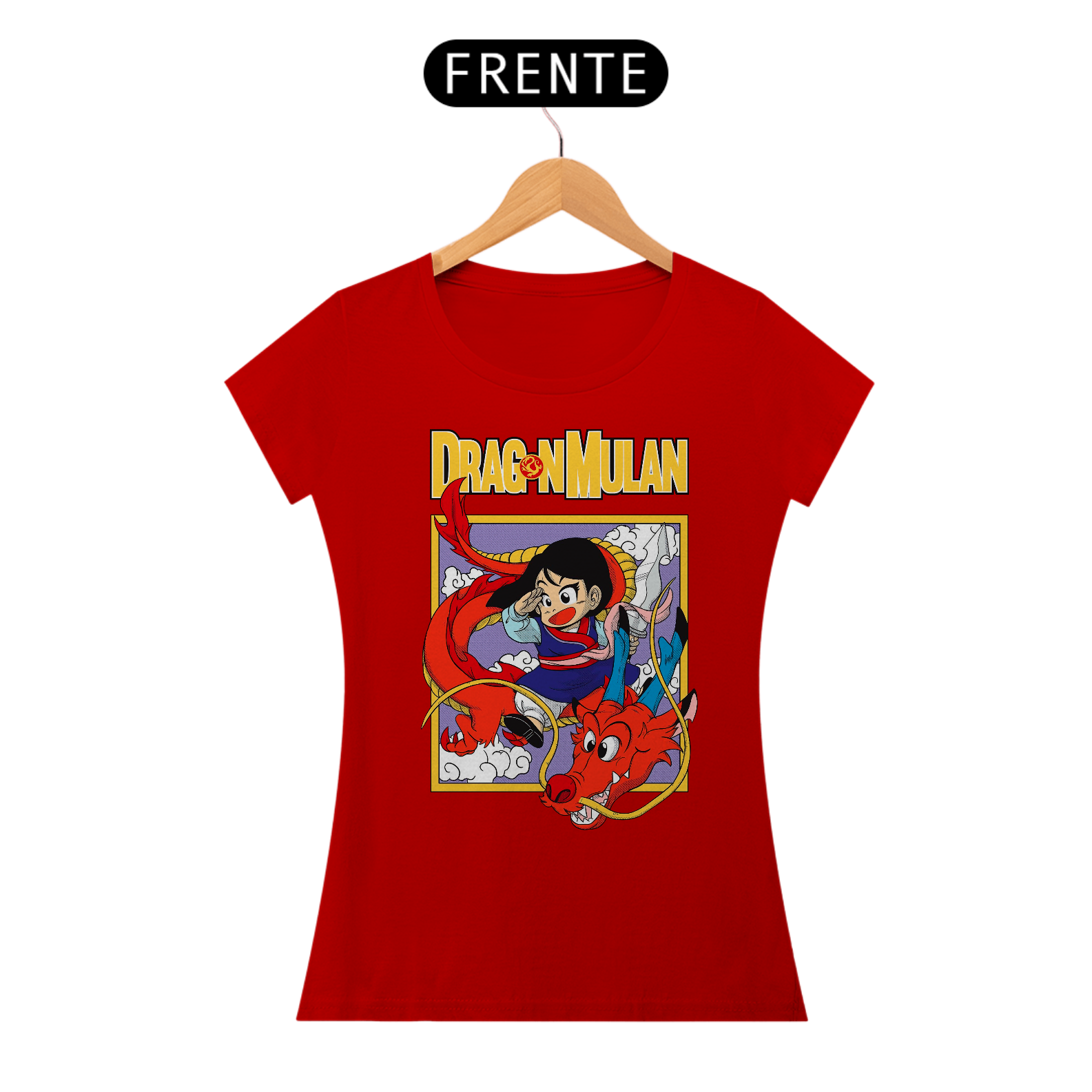 Camiseta baby look  Dragon Mulan BLDM11