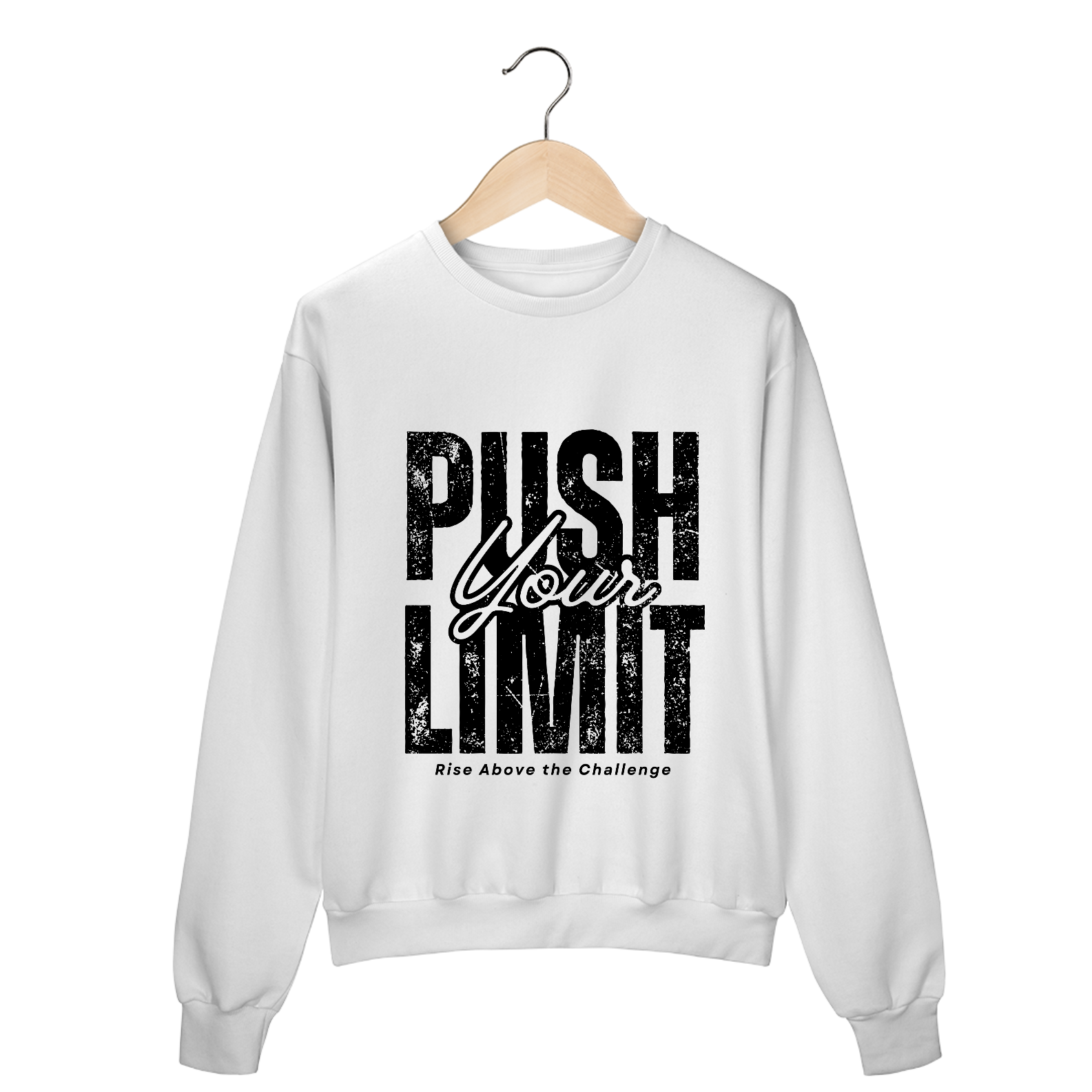 Moletom Fechado PUSH YOUR LIMIT Branco