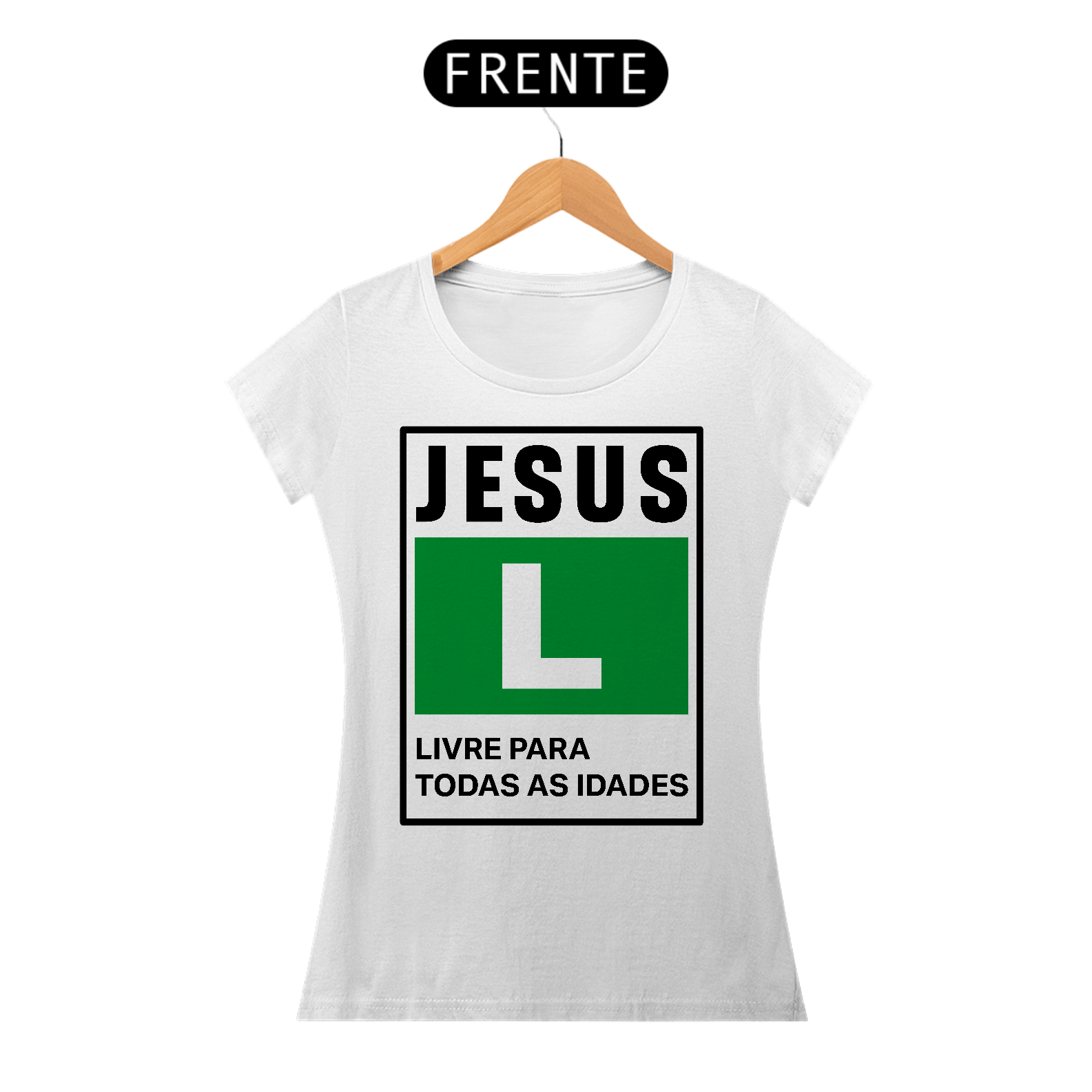 Camiseta Baby Long - Jesus - Classificação - Livre Para Todas as Idades