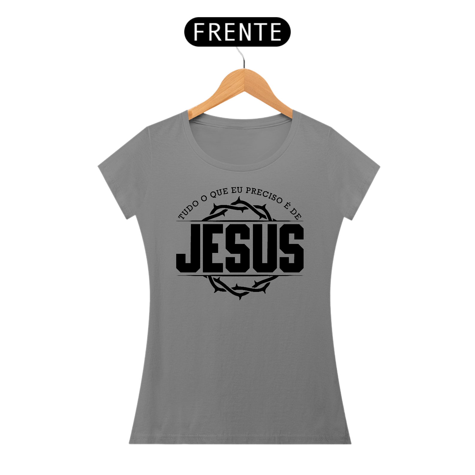 Camiseta Baby Long - Tudo O Que Eu Preciso É De Jesus